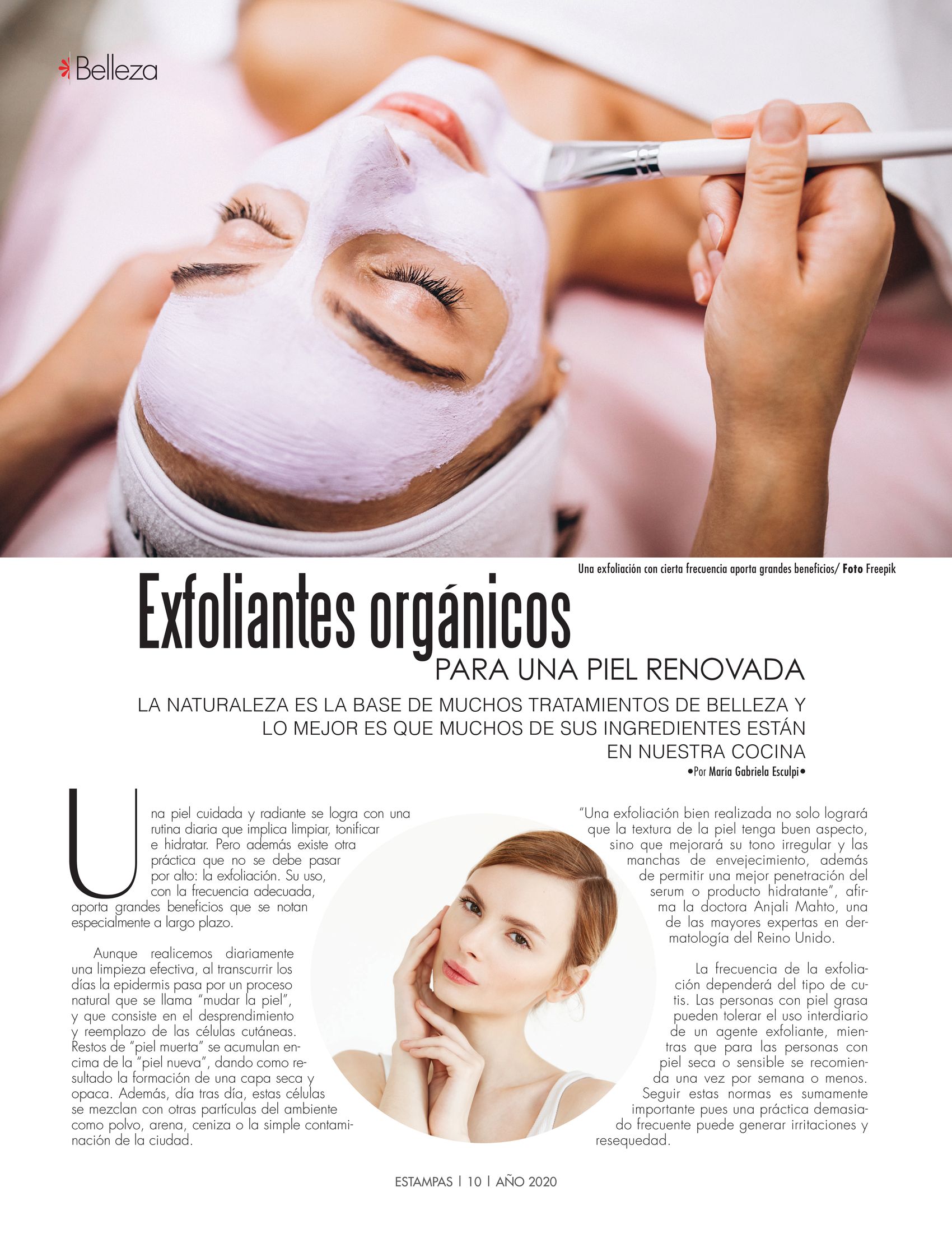 9-REV Belleza María Gabriela Exfoliantes orgánicos para una piel renovada