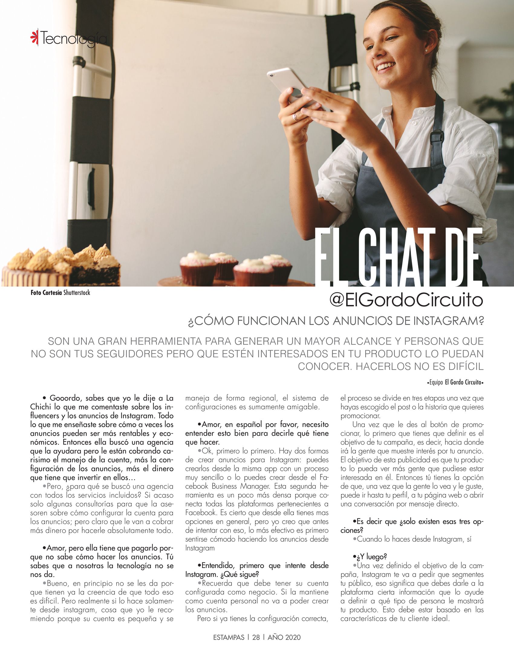 27-REV Tecnología Equipo El Gordo Circuito El Chat de ElGordoCircuito Cómo funcionan los anuncios de Instagram?