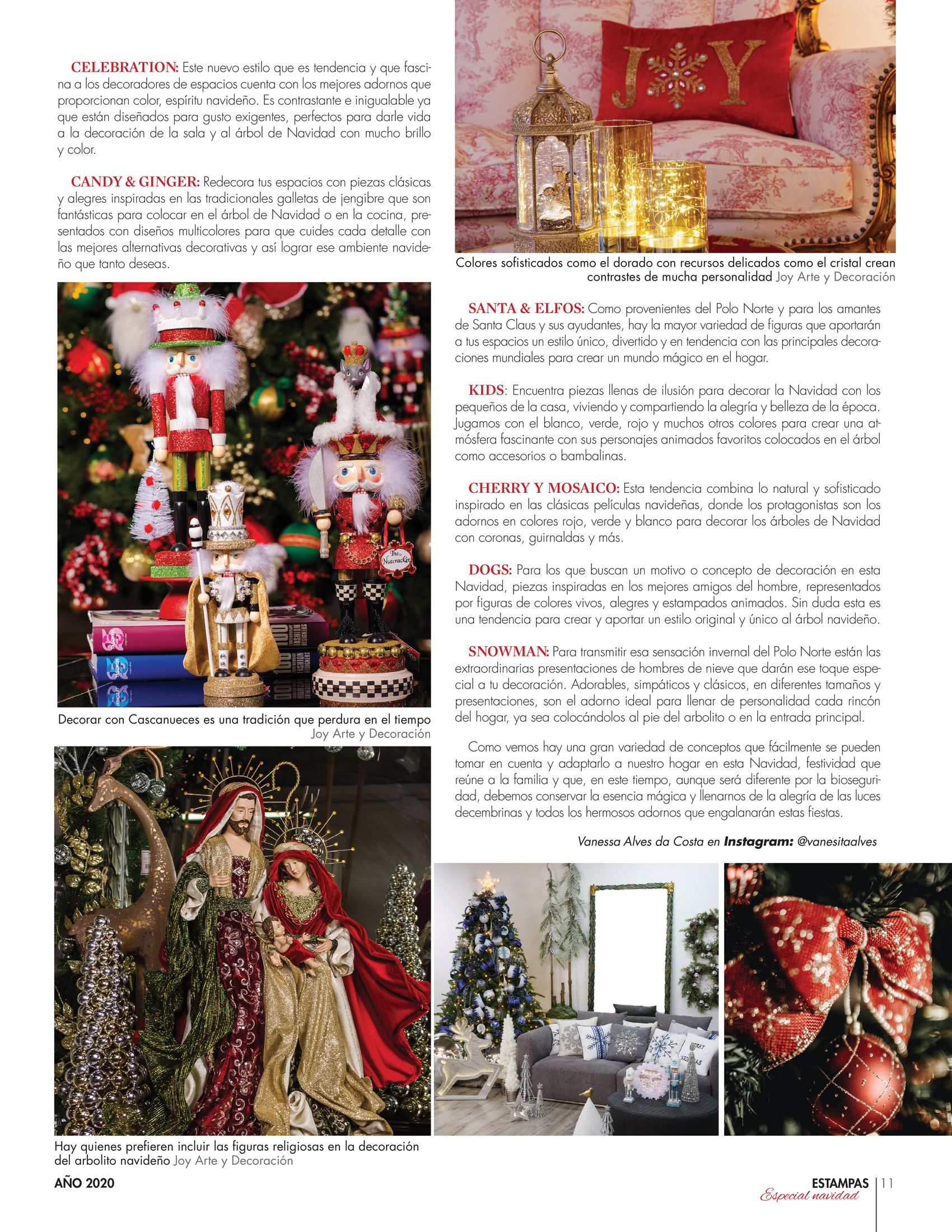 11-REV Decoración Vanessa Alves da Costa Tendencias y estilos en decoración para las fechas navideñas