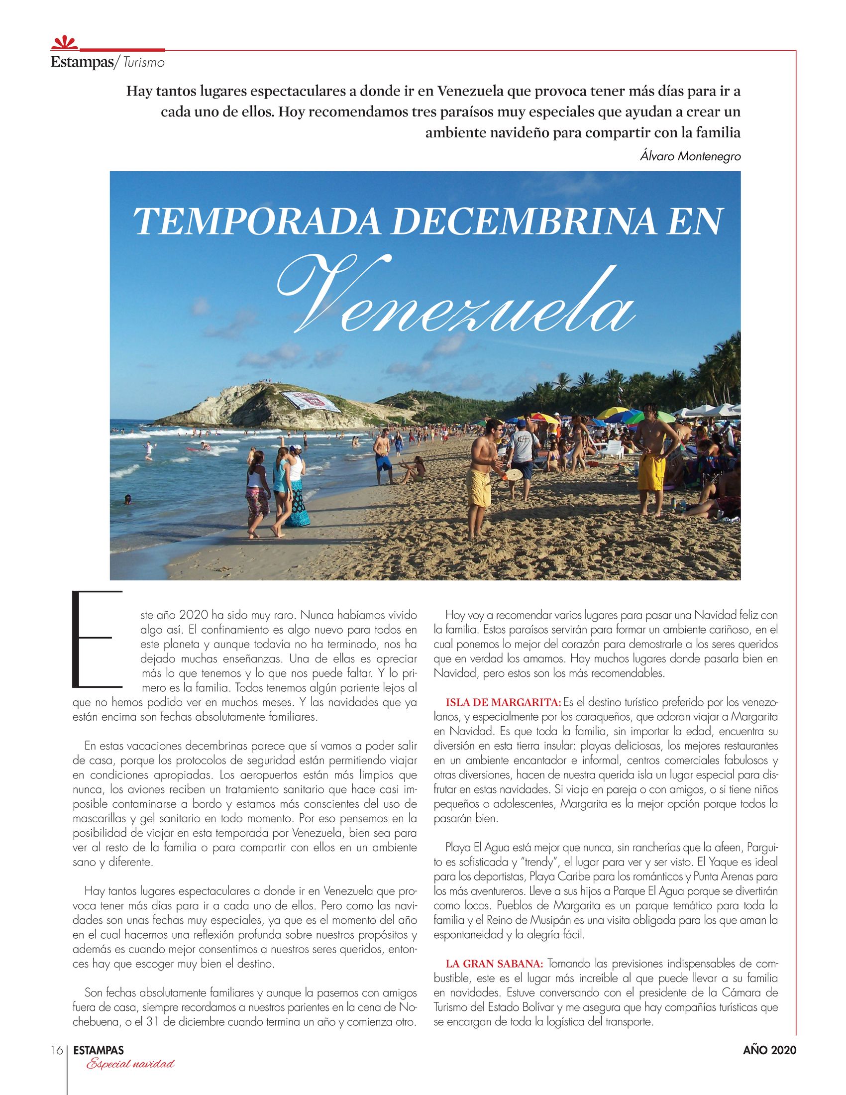 16-REV Turismo Álvaro Montenegro Temporada decembrina en Venezuela