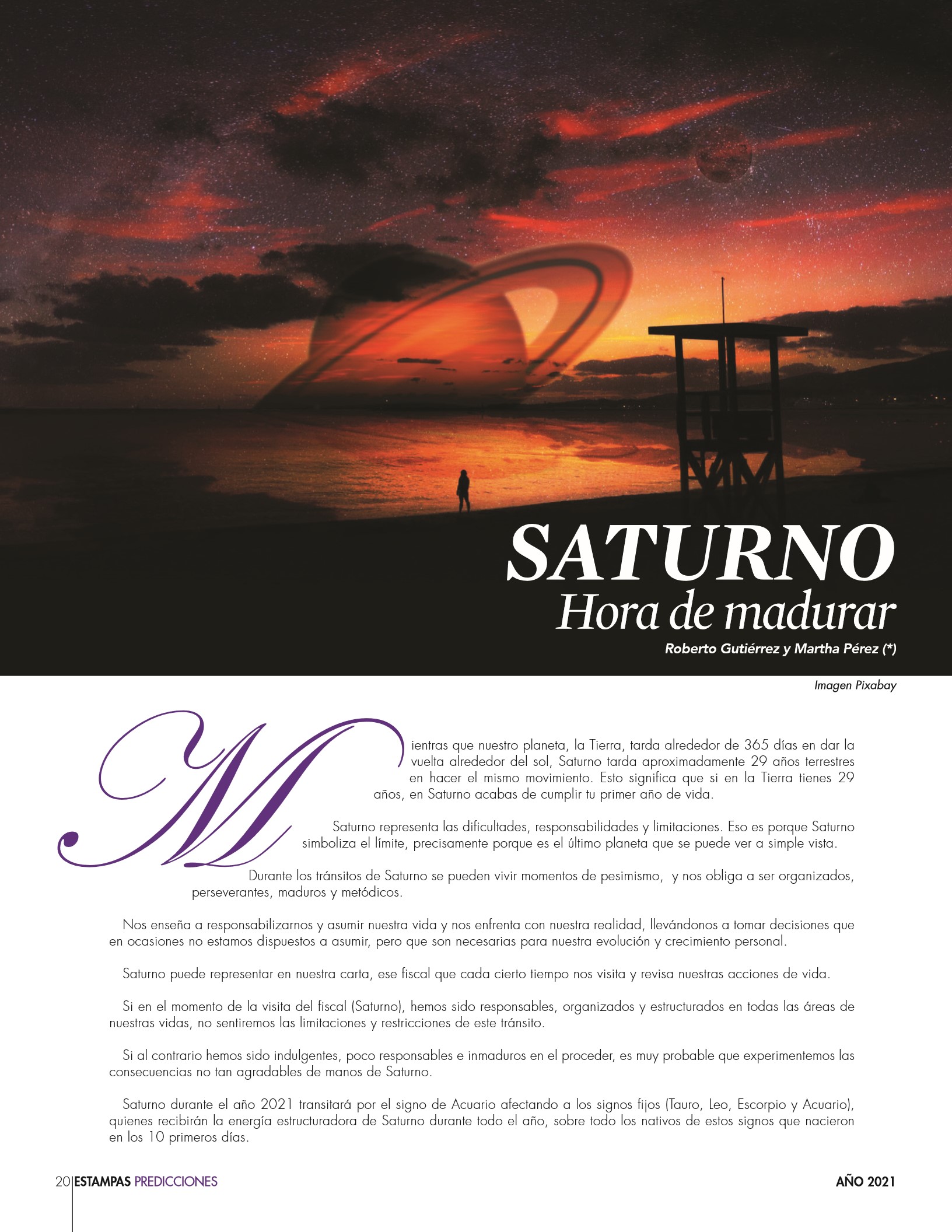 26-REV Roberto Gutiérrez y Martha Pérez - Saturno: Hora de madurar 