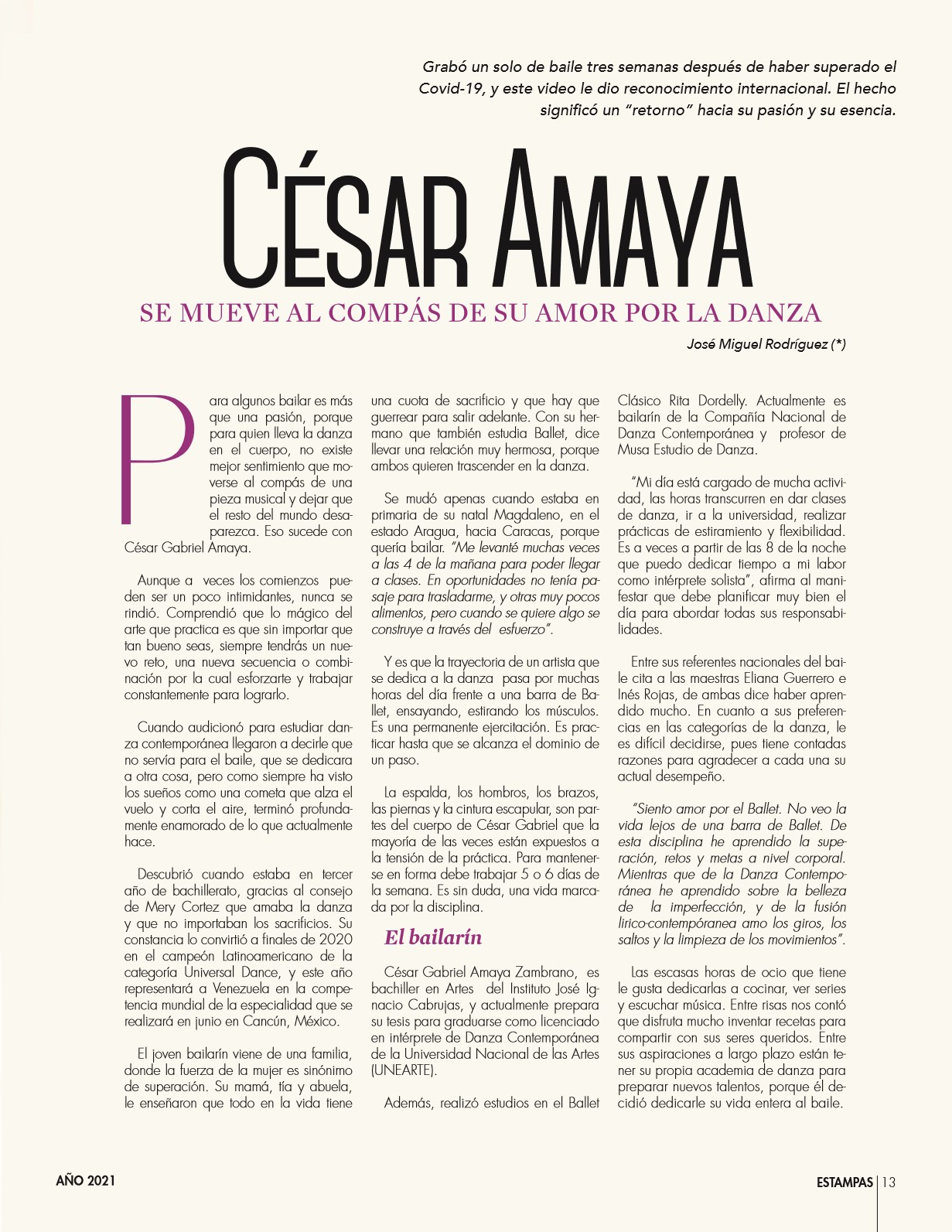 13-REV Entrevista-Jose-Miguel-Rodriguez-César-Amaya-se-mueve-al-compás-de-su-amor-por-la-danza-