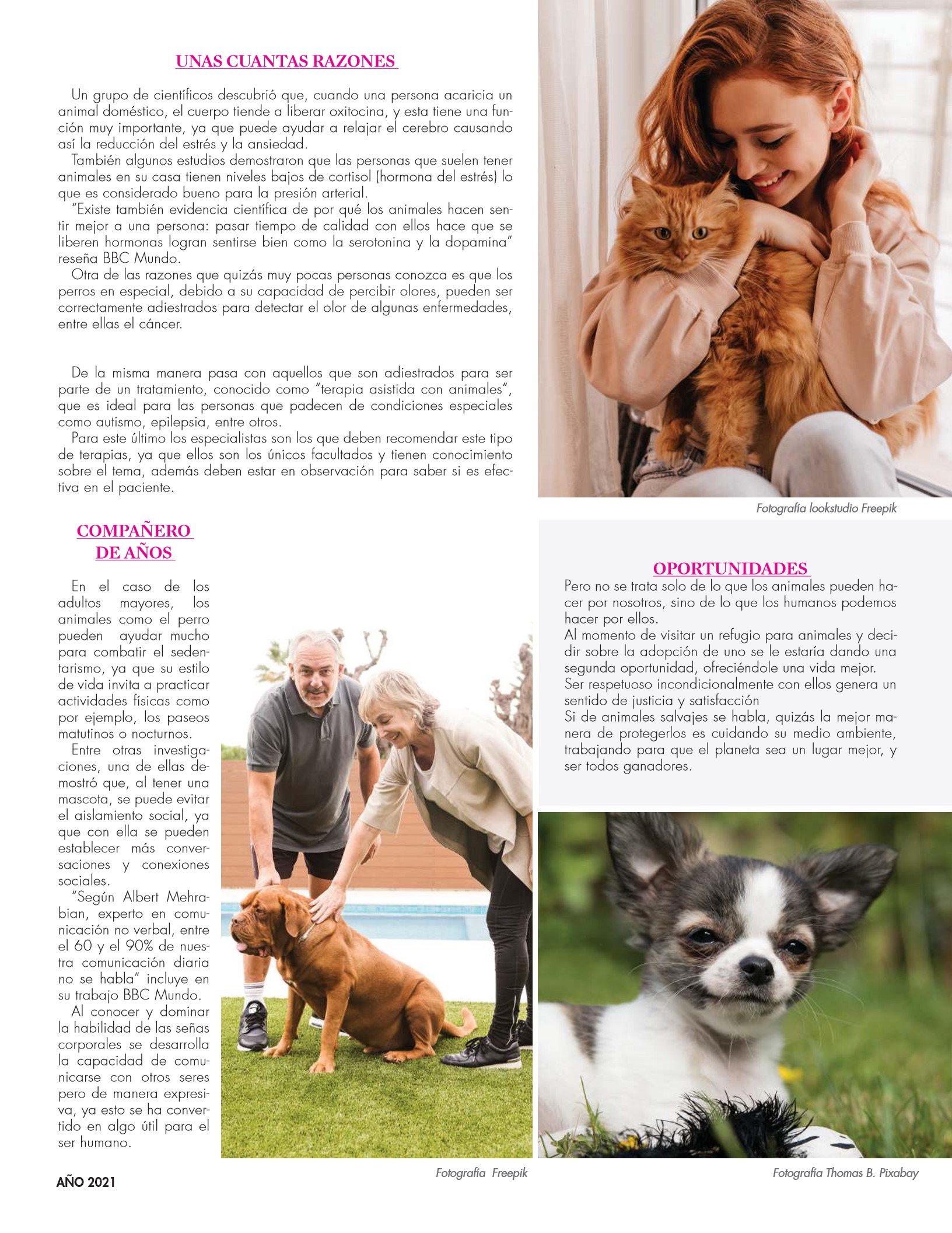 35-REV Entretenimiento Mascotas Tener una mascota mejora la vida 