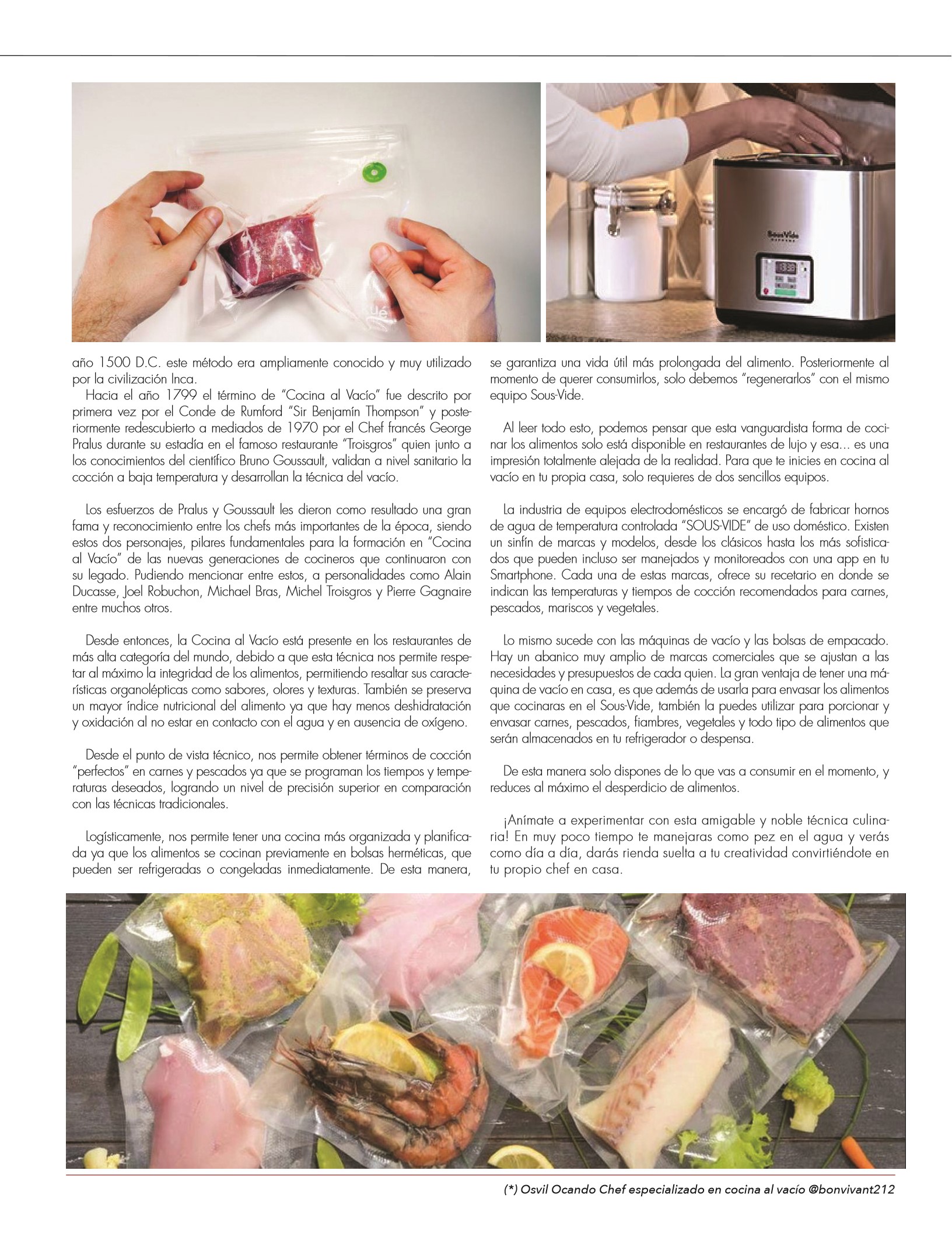 15-REV Cocina Cocina al vacío Una técnica de alta cocina que simplifica nuestras vidas
