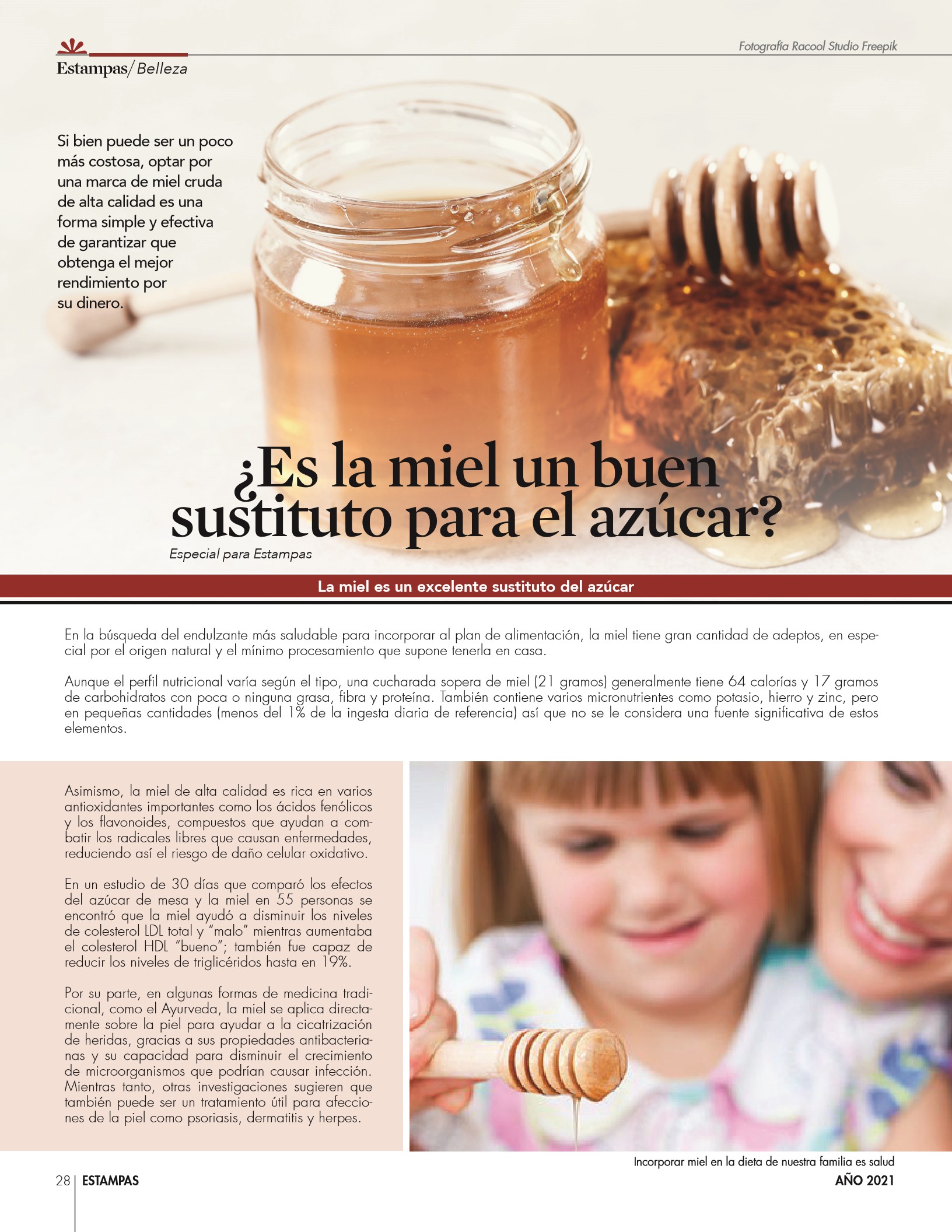 28-REV Salud ¿Es la miel un buen sustituto para el azúcar?