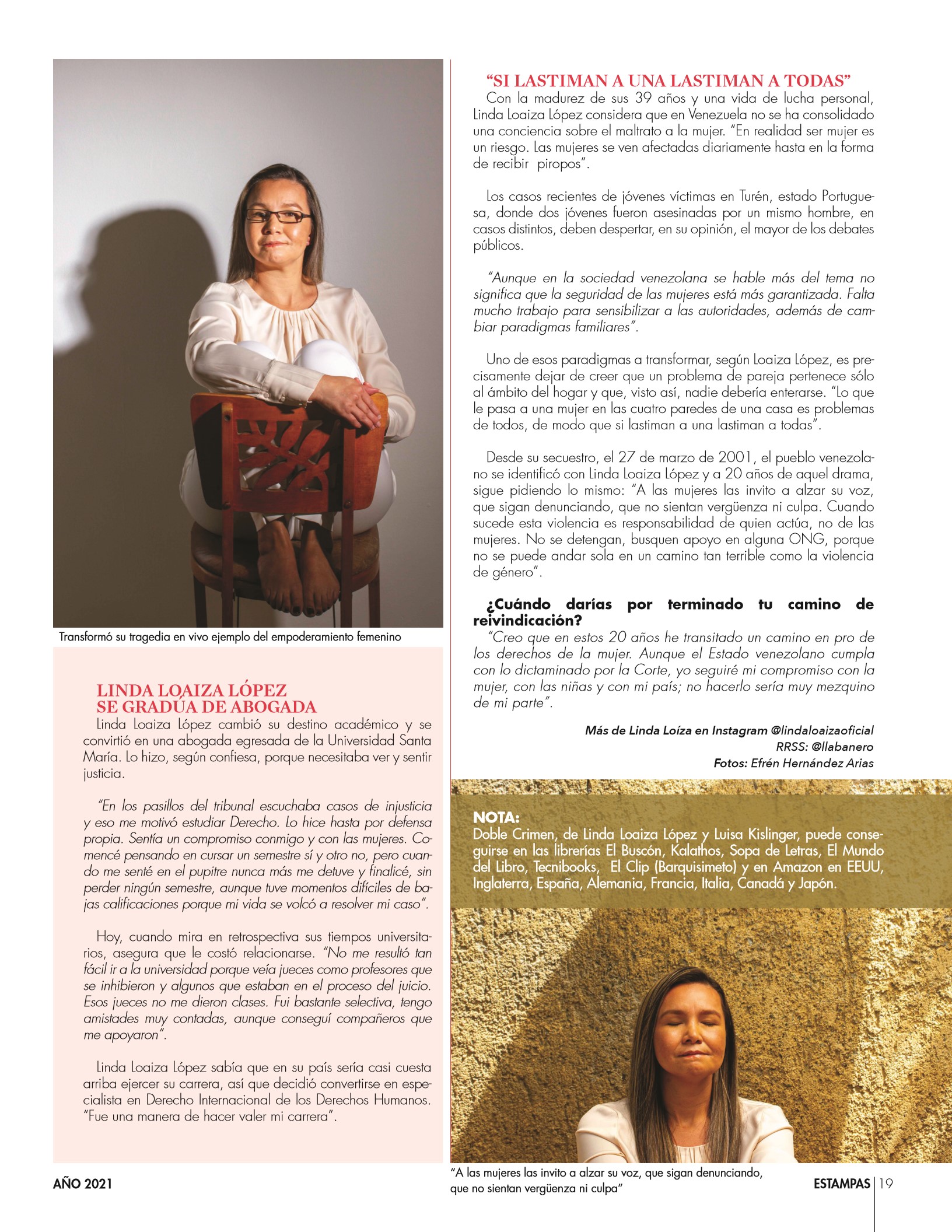 21-REV Entretenimiento Néstor Luis Llabanero Linda Loaiza López Un testimonio que alerta sobre la violencia de género 