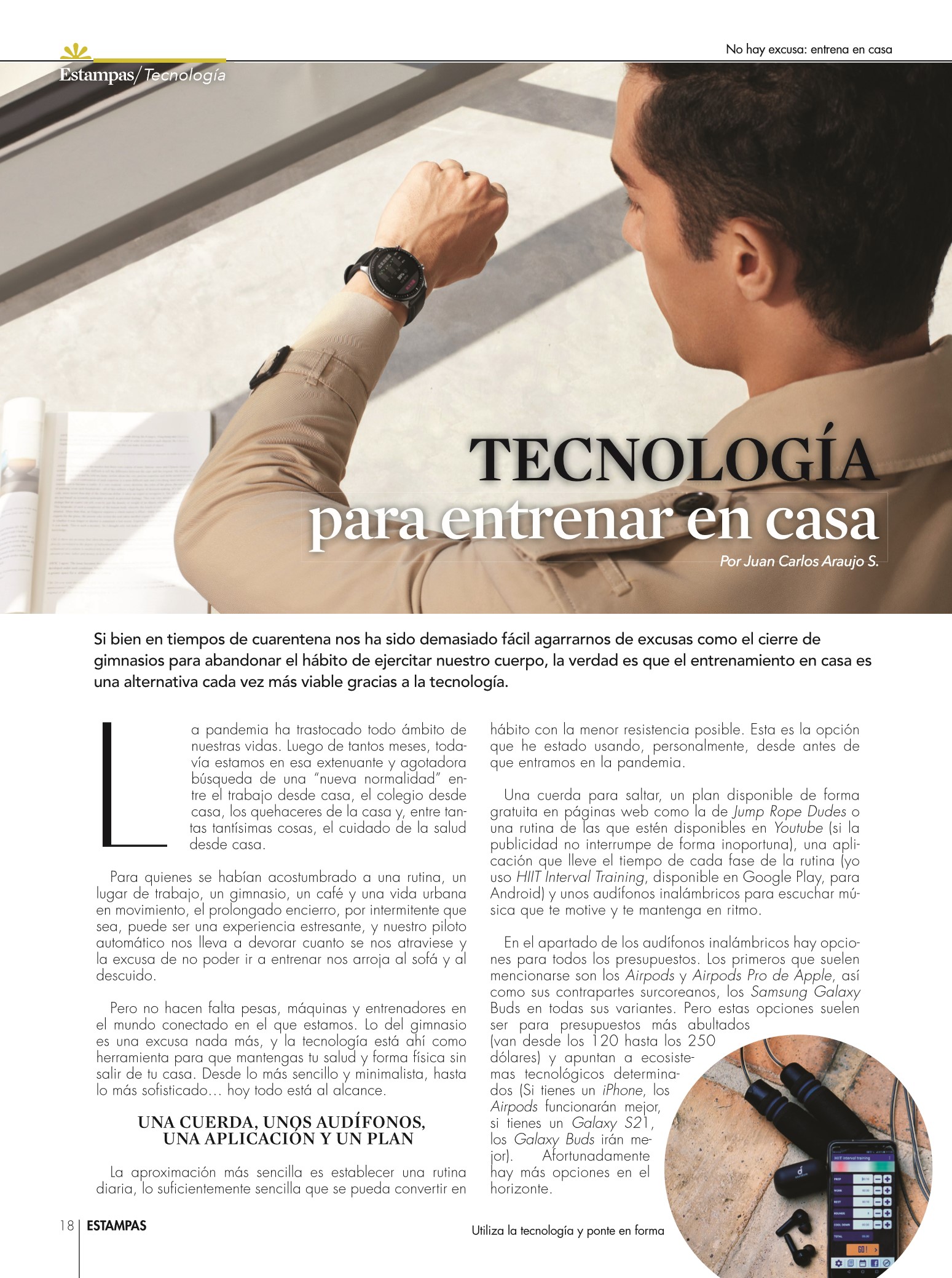 22-REV Entretenimieto Tecnología Juan Carlos Araujo S Tecnología para entrenar en casa