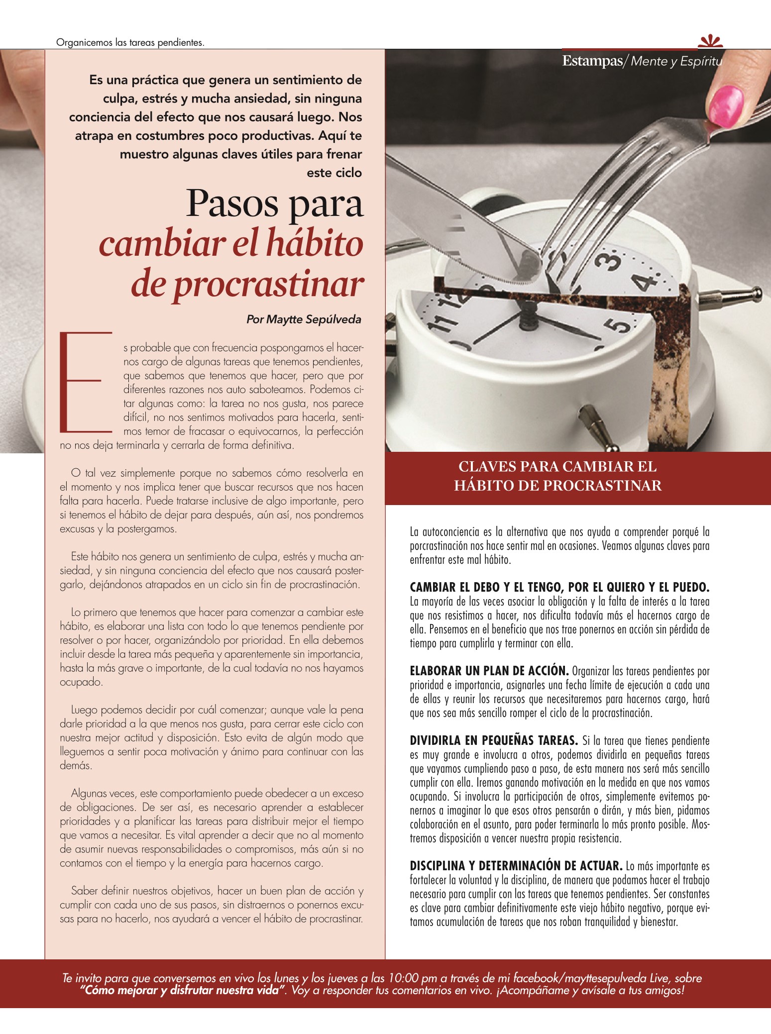 47-REV Salud Maytee Sepúlveda Pasos para cambiar el hábito de procrastinar 