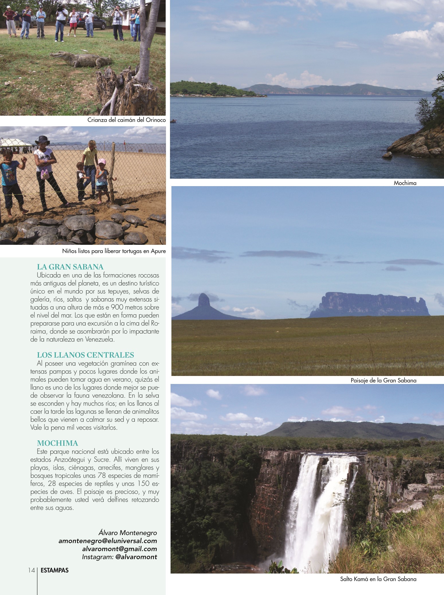 14-REV Entretenimiento Turismo Por Álvaro Montenegro Biodiversidad turística en Venezuela