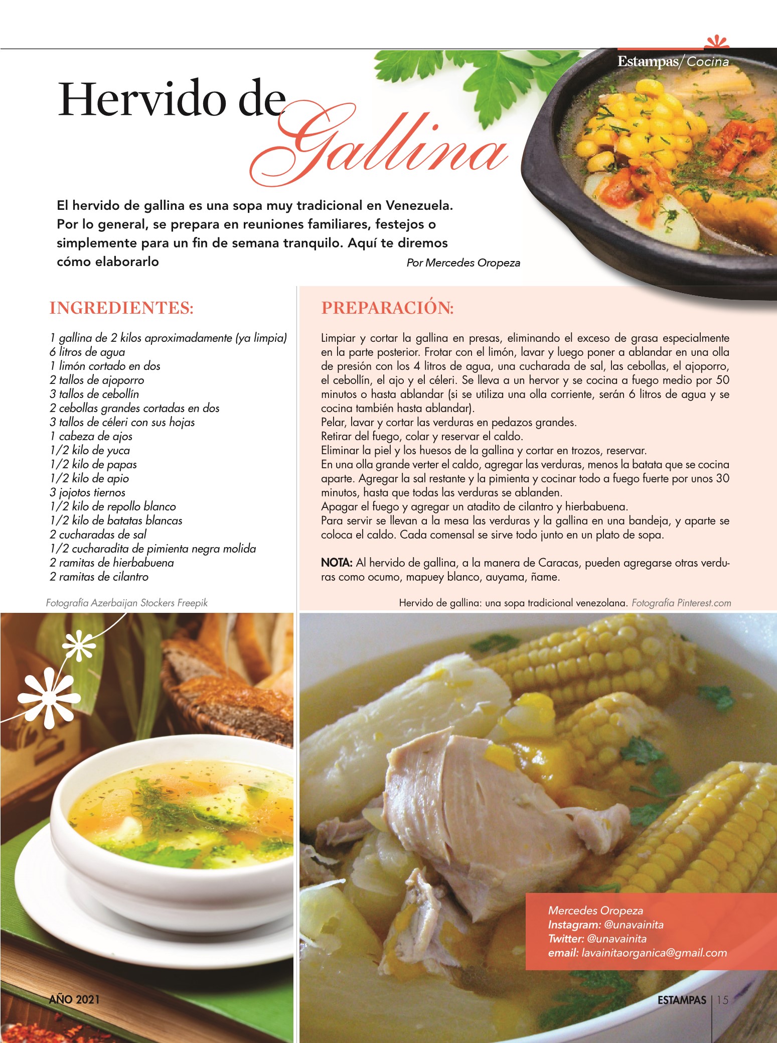 15-REV Cocina Gastronomía Mercedes Oropeza Hervido de gallina