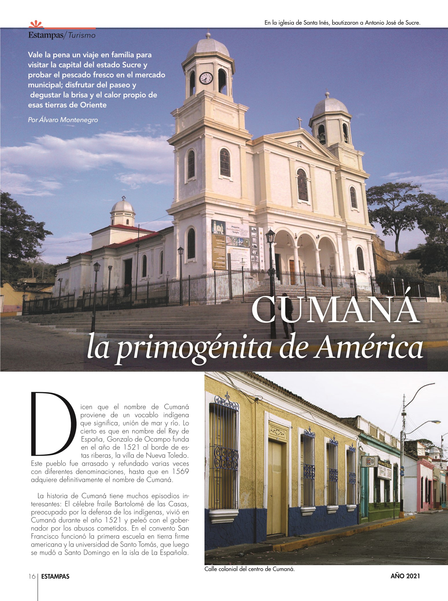 16-REV Entretenimiento Turismo Por Álvaro Montenegro Cumaná la primogénita de América