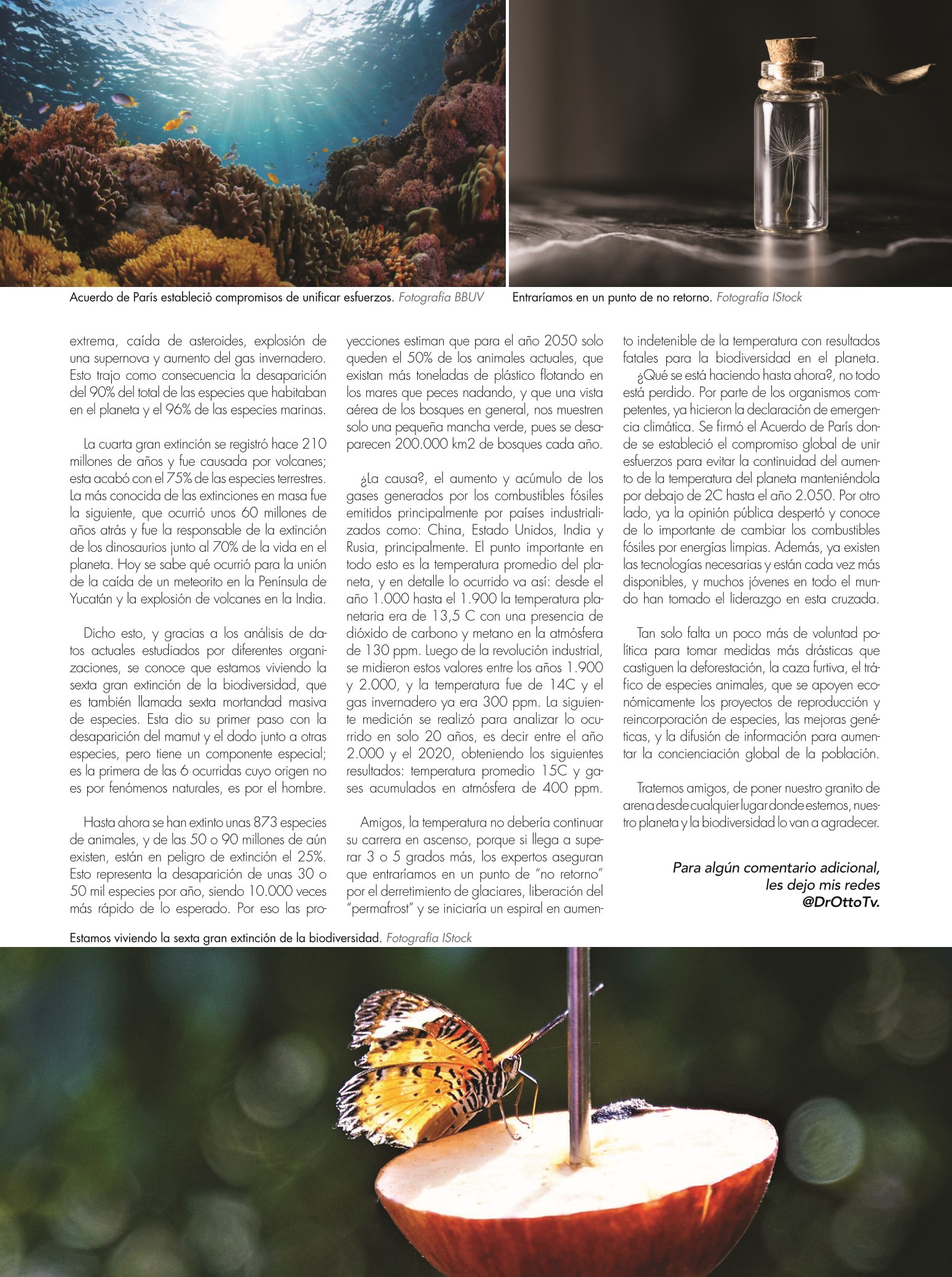 37-REV Entretenimiento Mascotas Por Otto Alvarado Situación actual de la biodiversidad en la Tierra