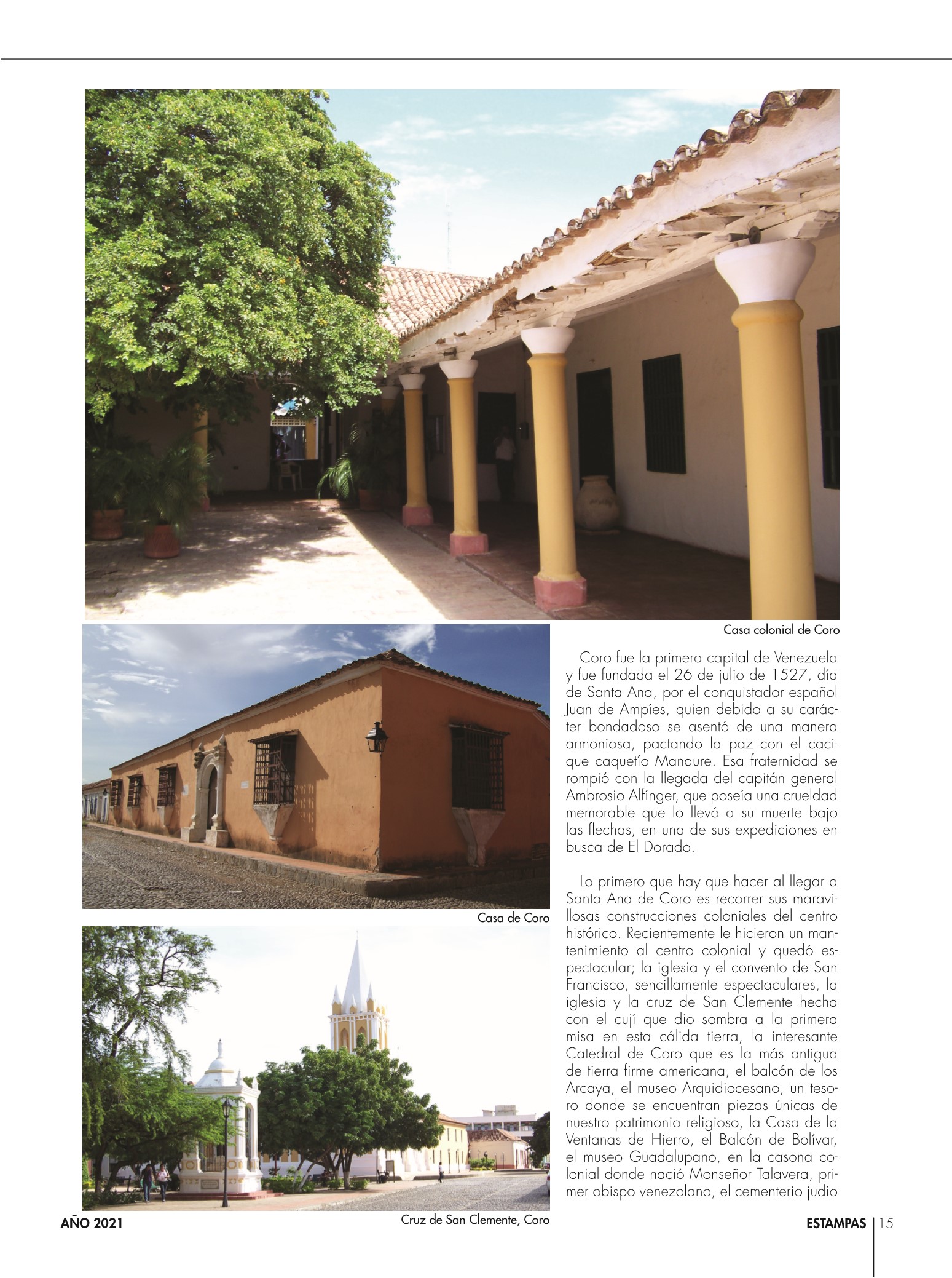 15-REV Álvaro Montenegro Santa Ana de Coro Patrimonio de la Humanidad