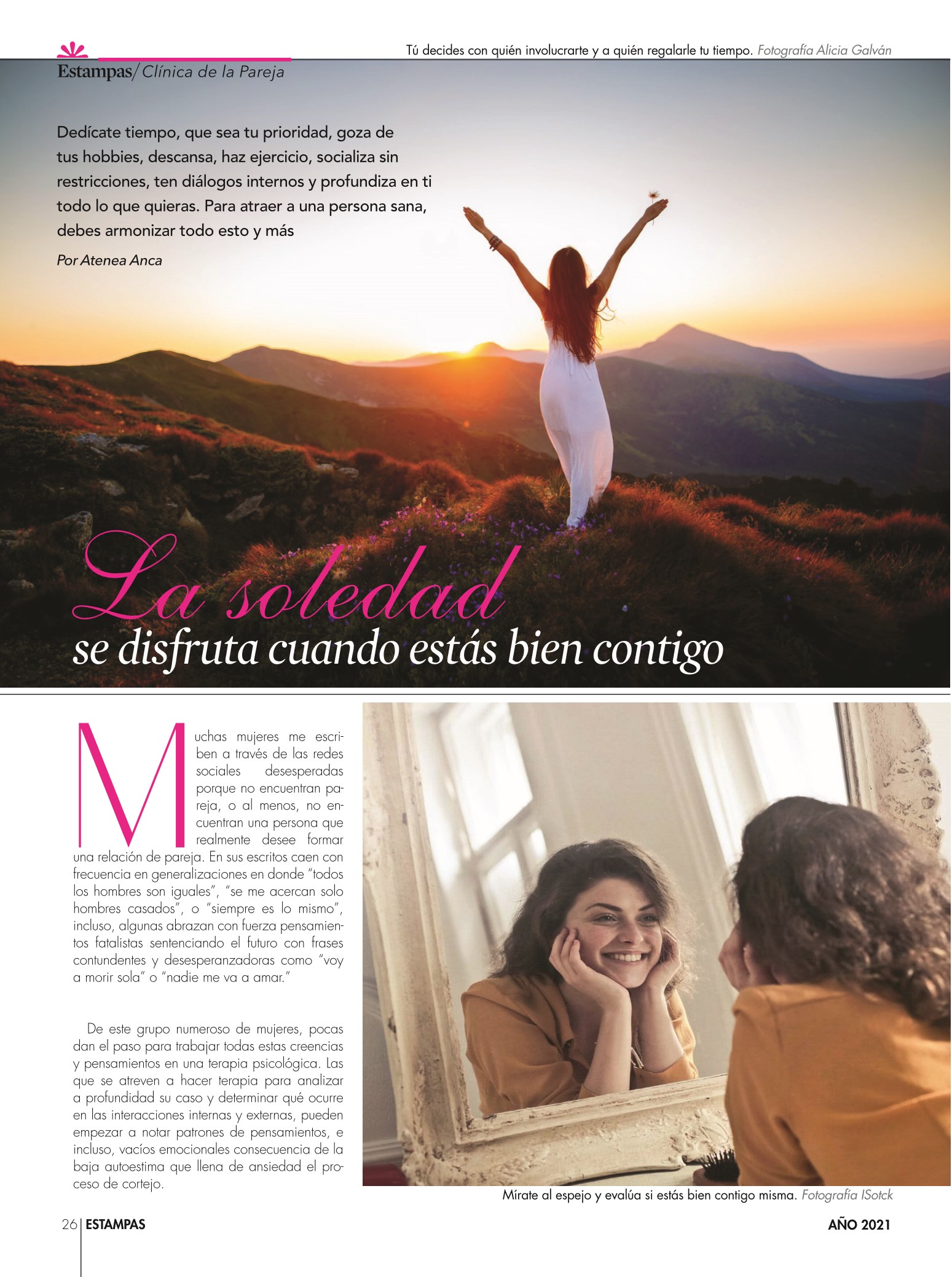 26-REV Pareja Atenea Anca La soledad se disfruta cuando estás bien contigo