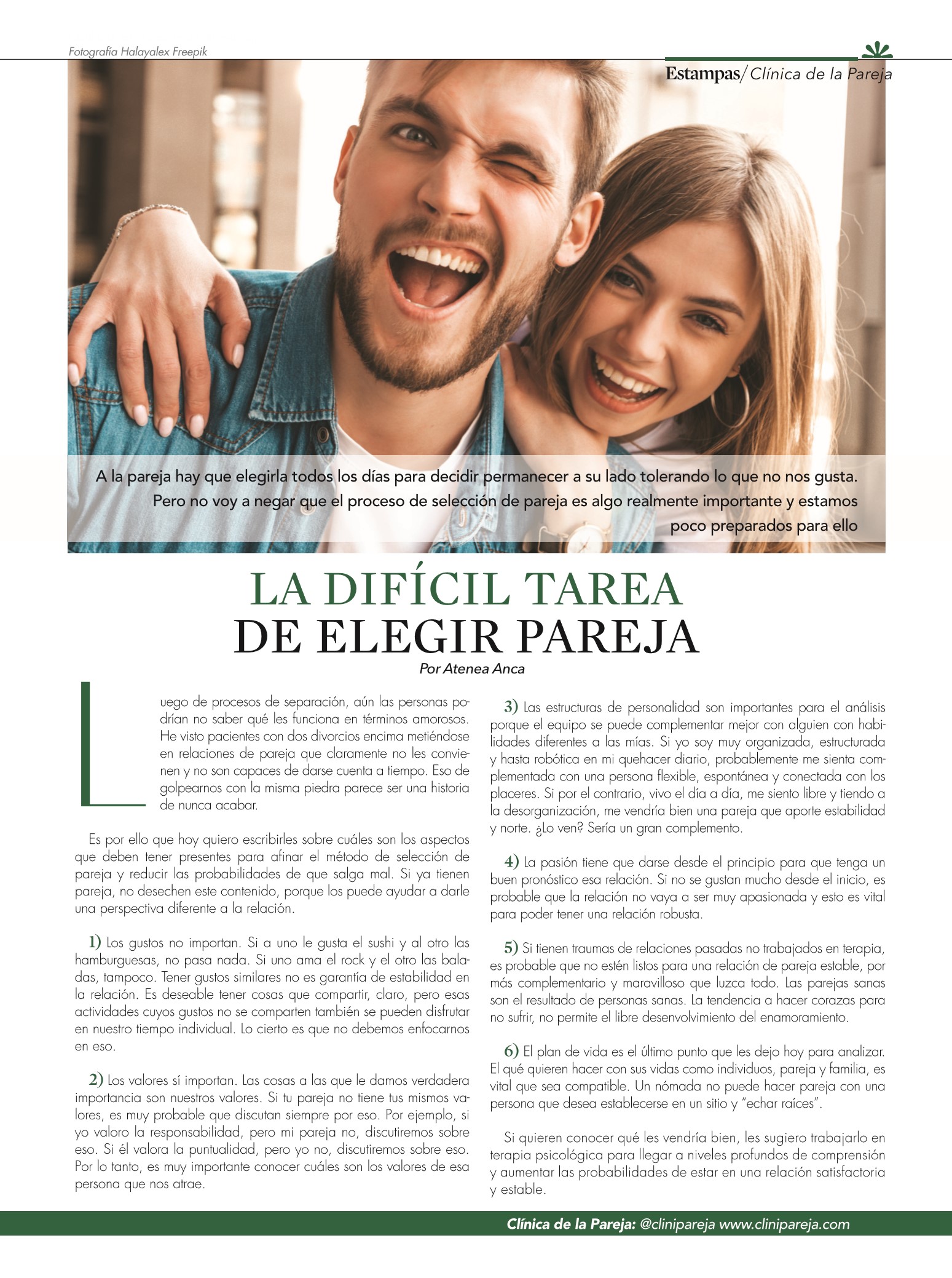 25-REV Pareja Salud Atenea Anca La difícil tarea de elegir pareja 