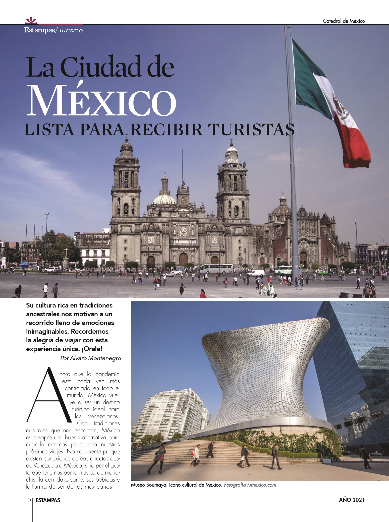 10-REV Entretenimiento Turismo Álvaro Montenegro Ciudad México lista recibir turistas