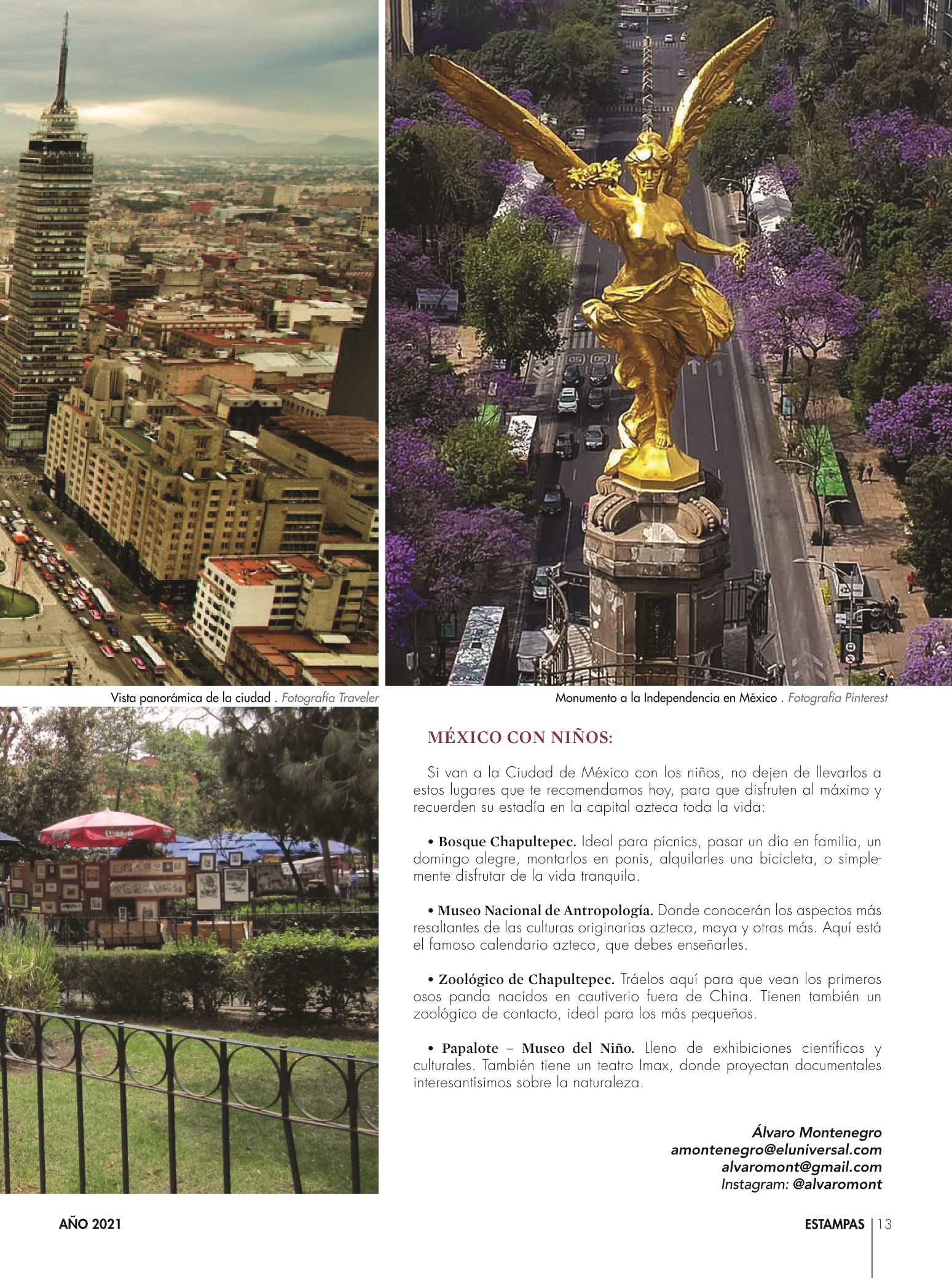 13-REV Entretenimiento Turismo Álvaro Montenegro Ciudad México lista recibir turistas