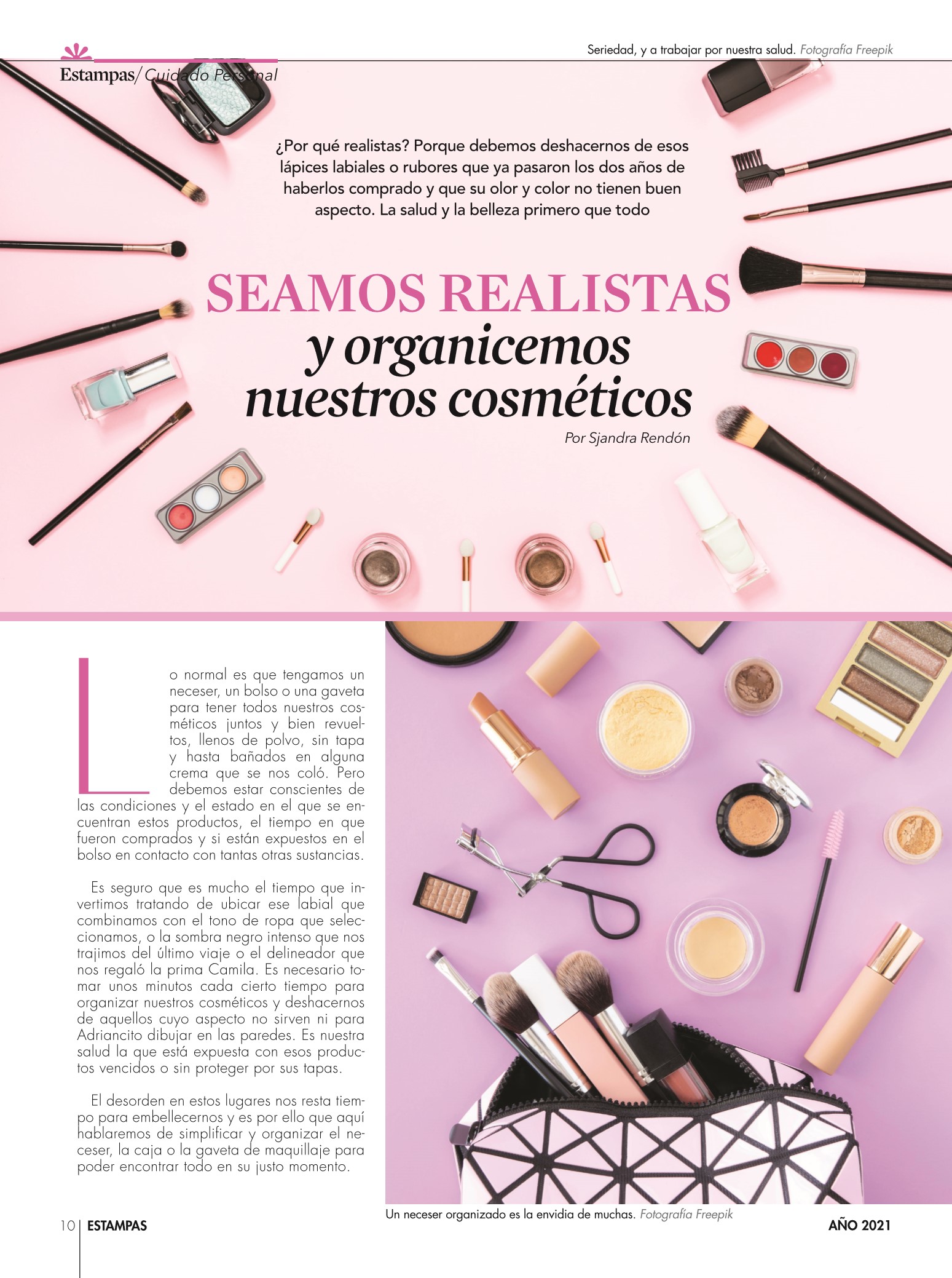 10-REV Belleza Sjandra Rendón Seamos realistas y organicemos nuestros cosméticos