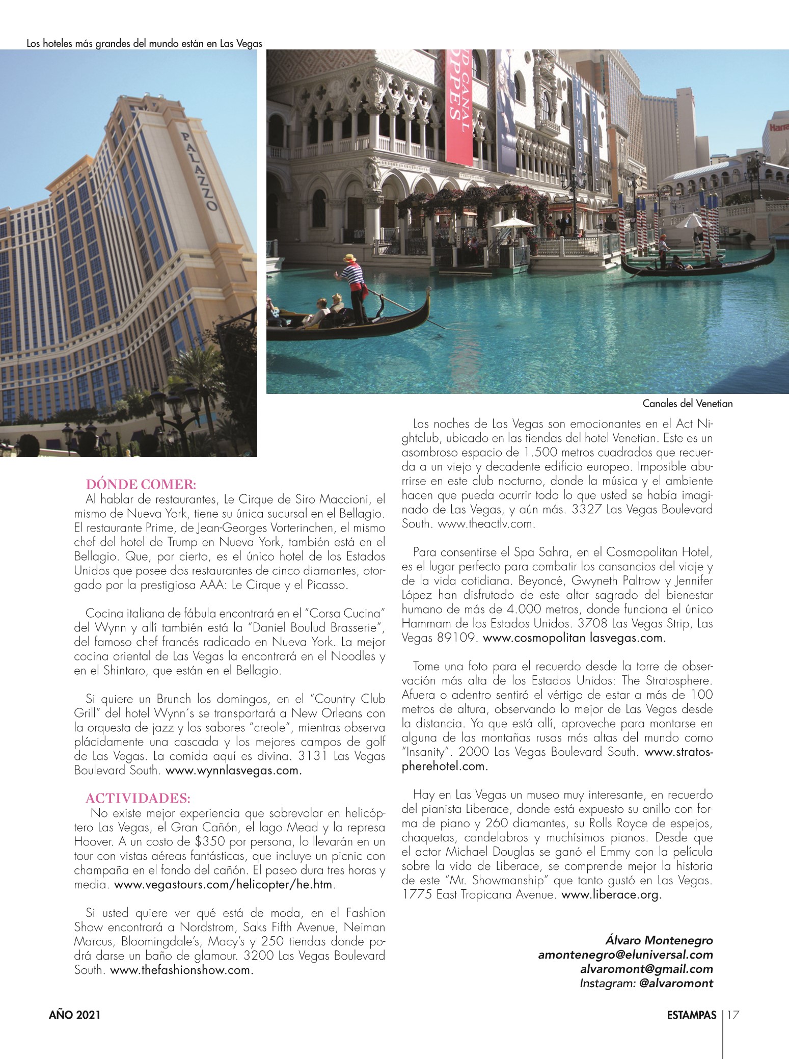 17-REV Turismo Álvaro Montenegro Volver sonreír Las Vegas Nevada 