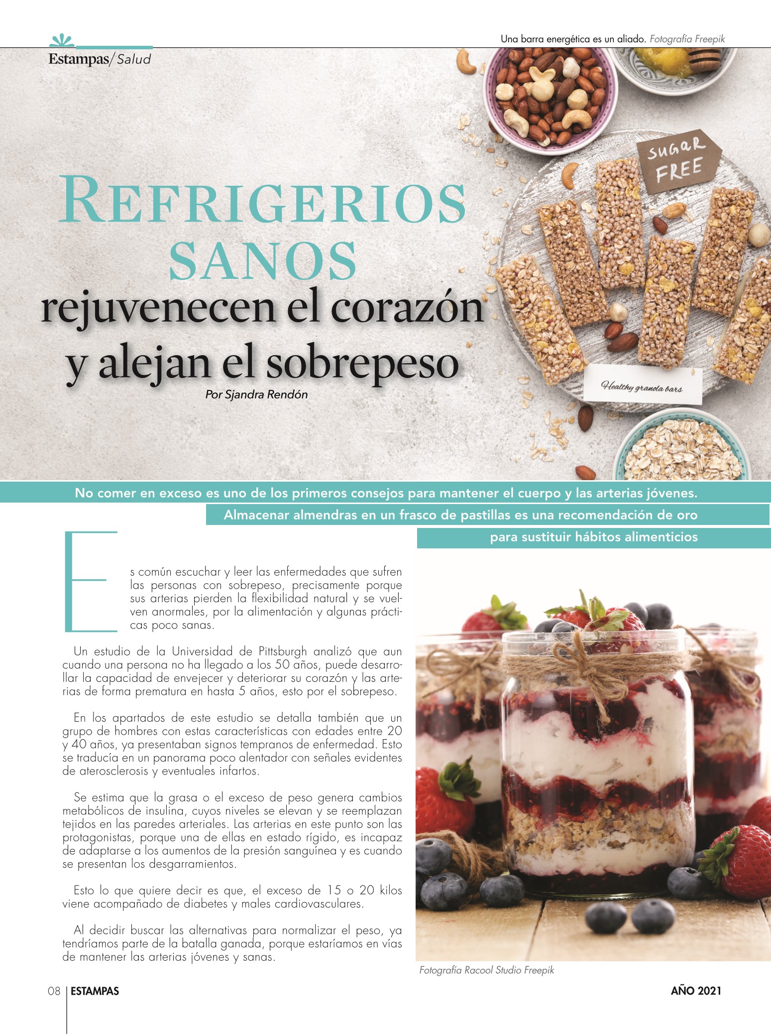 8-REV Salud Sjandra Rendón Refrigerios sanos rejuvenecen corazón alejan sobrepeso