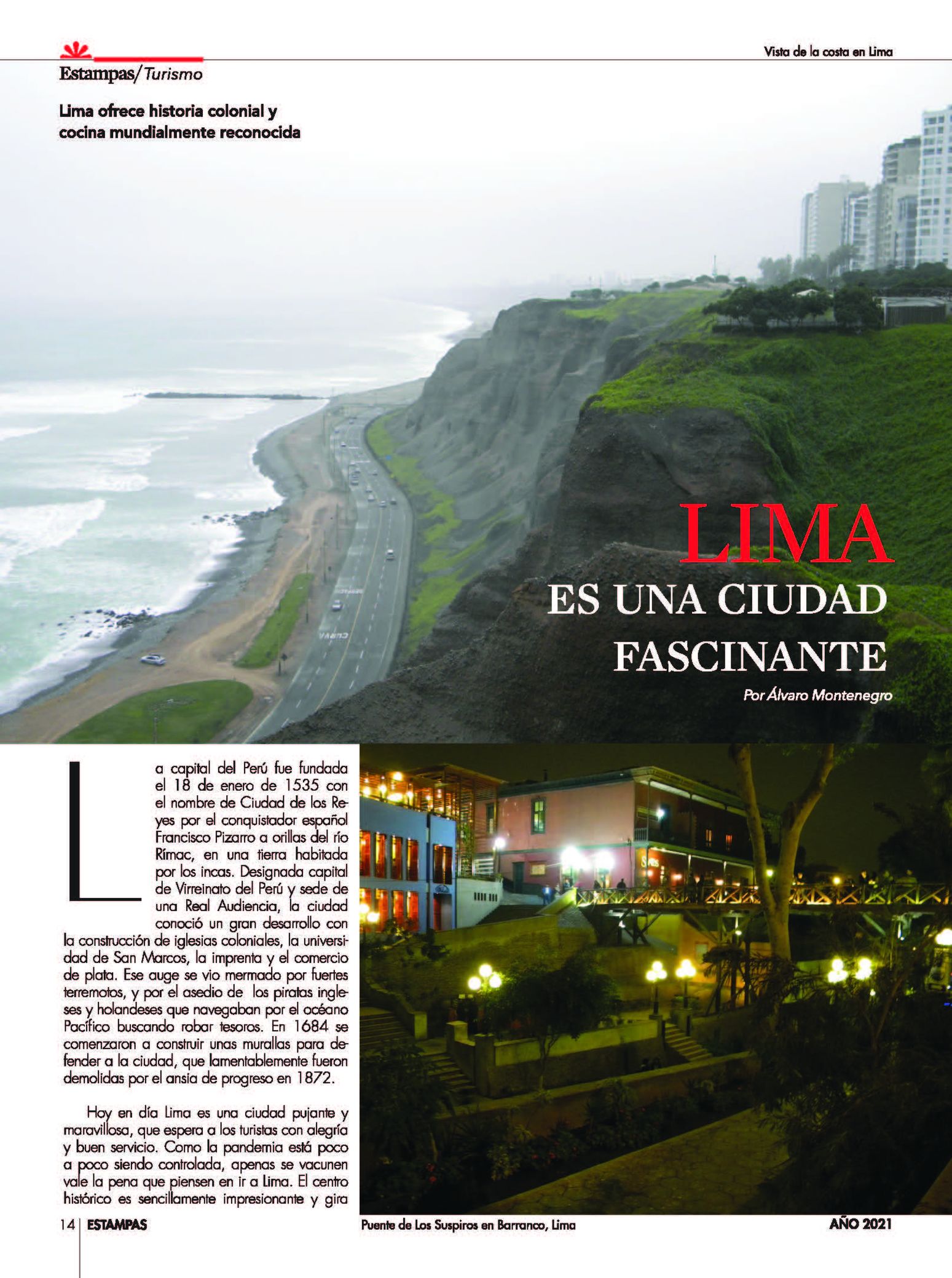 14-REV Turismo Entretenimiento Álvaro Montenegro Lima  ciudad fascinante