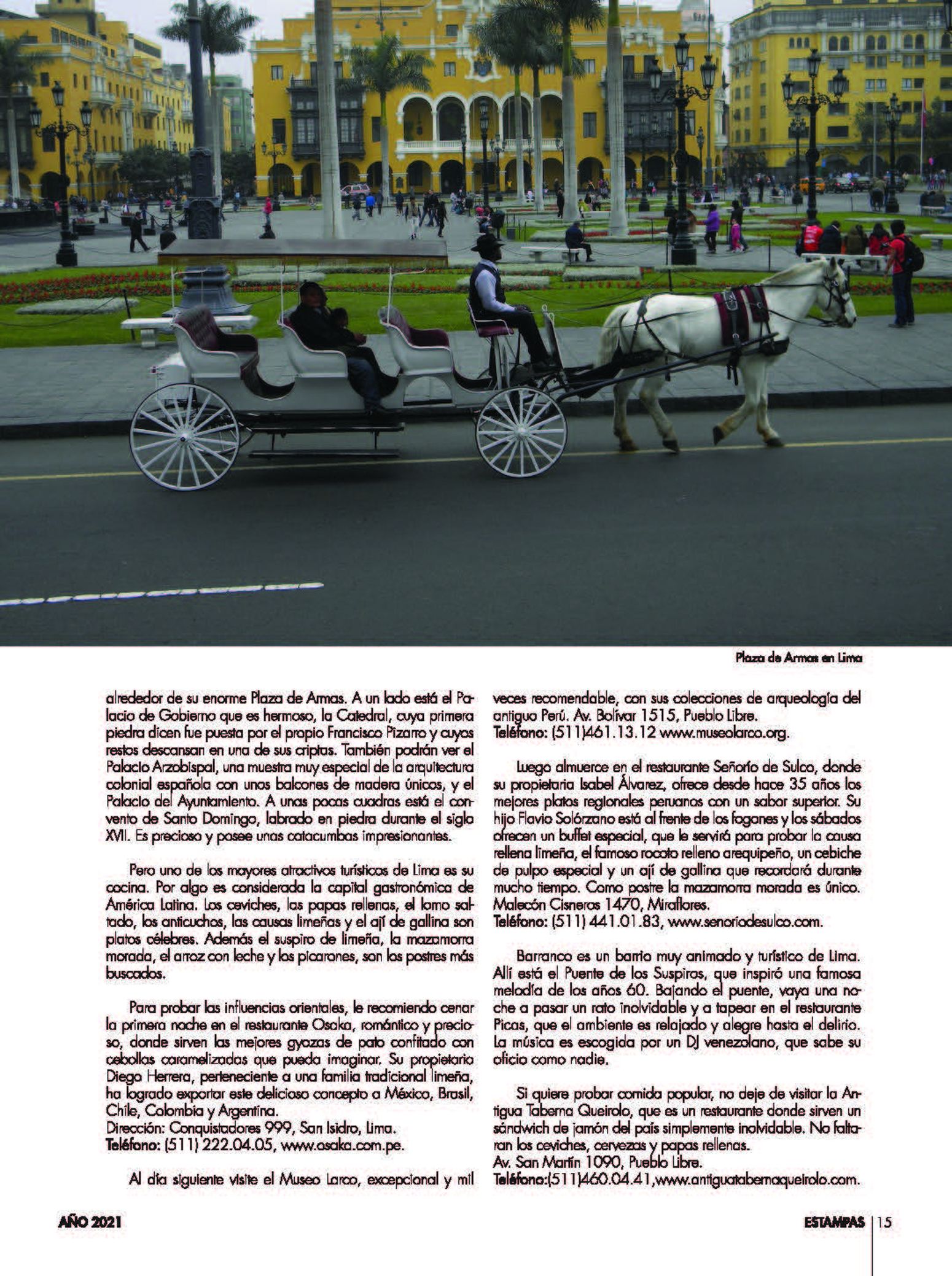 15-REV Turismo Entretenimiento Álvaro Montenegro Lima  ciudad fascinante