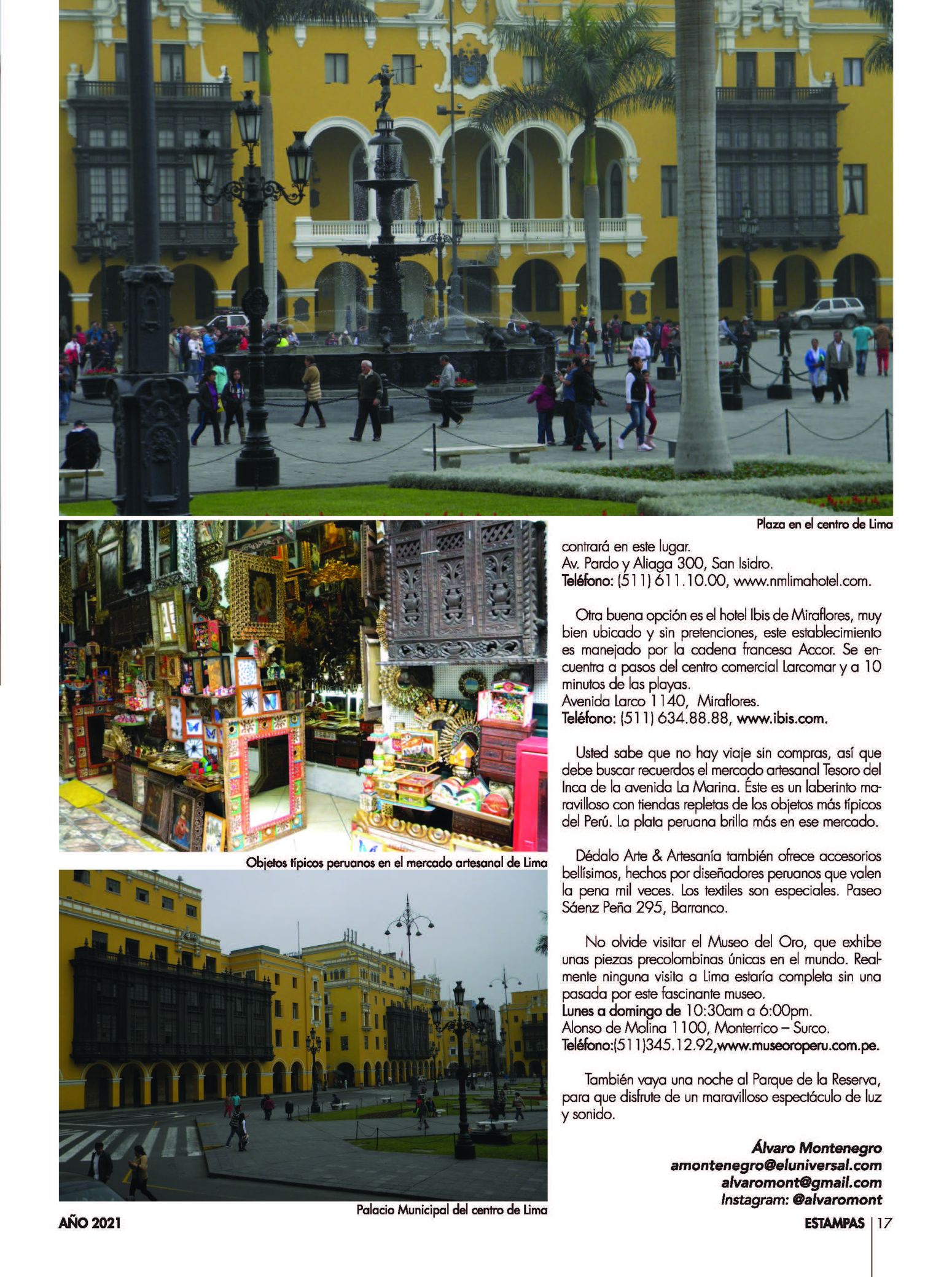 17-REV Turismo Entretenimiento Álvaro Montenegro Lima  ciudad fascinante