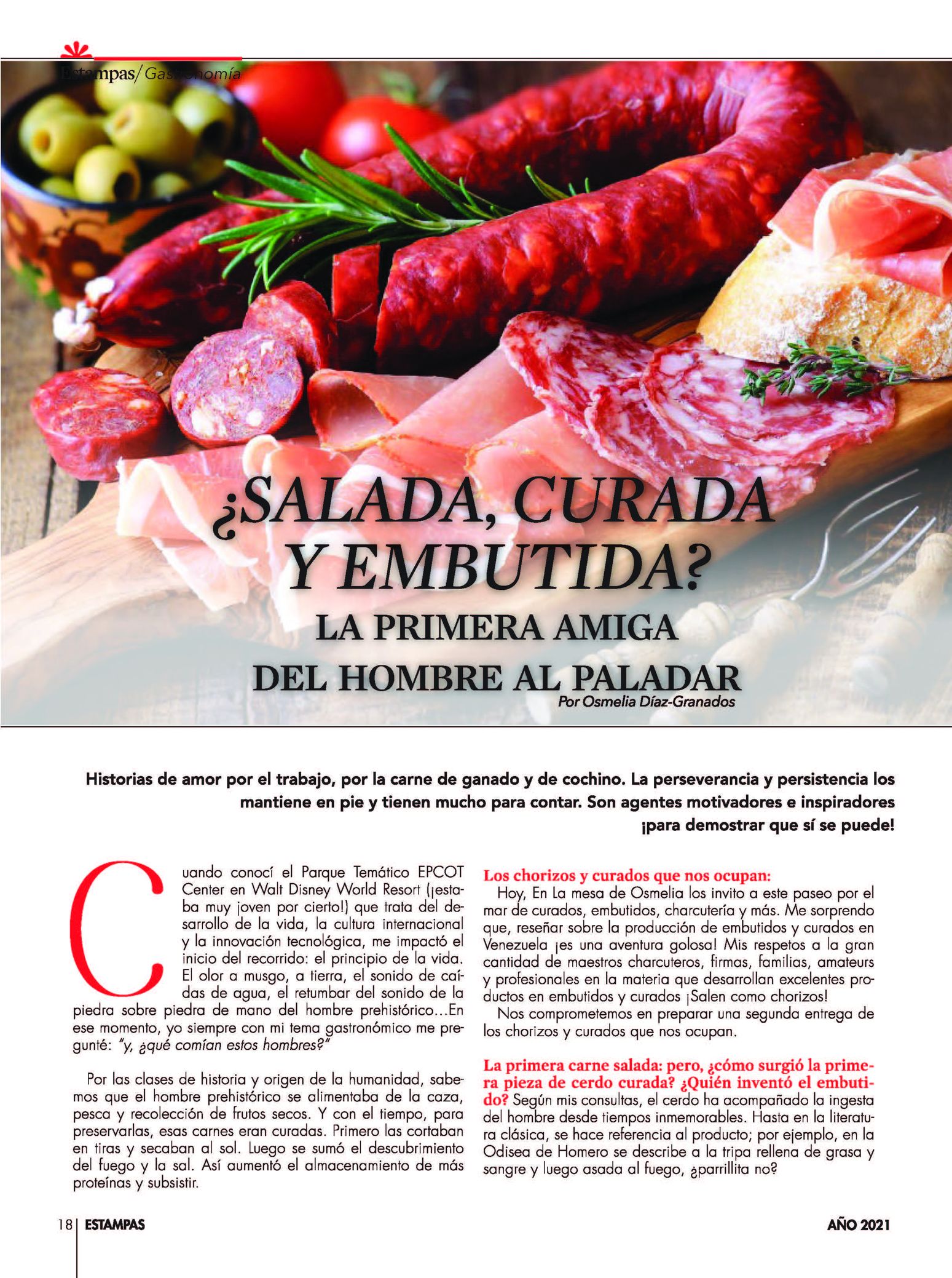 18-REV Gastronomía Osmelia Díaz Granados Salada curada y embutid primera amiga del hombre al paladar