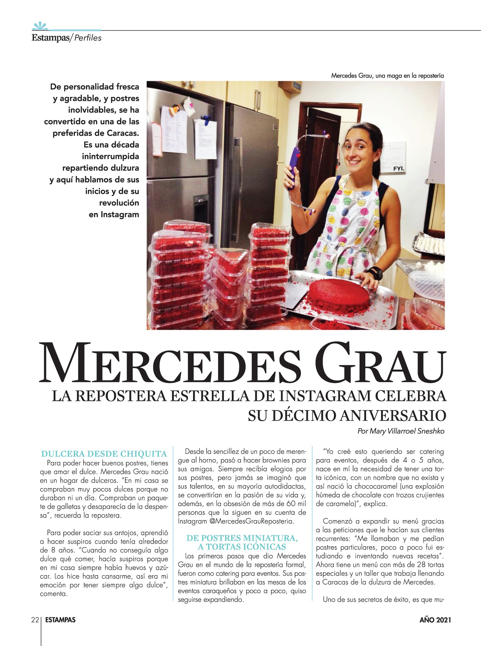 22-REV Mary Villarroel Mercedes Grau repostera estrella Instagram celebra su decimo aniversario