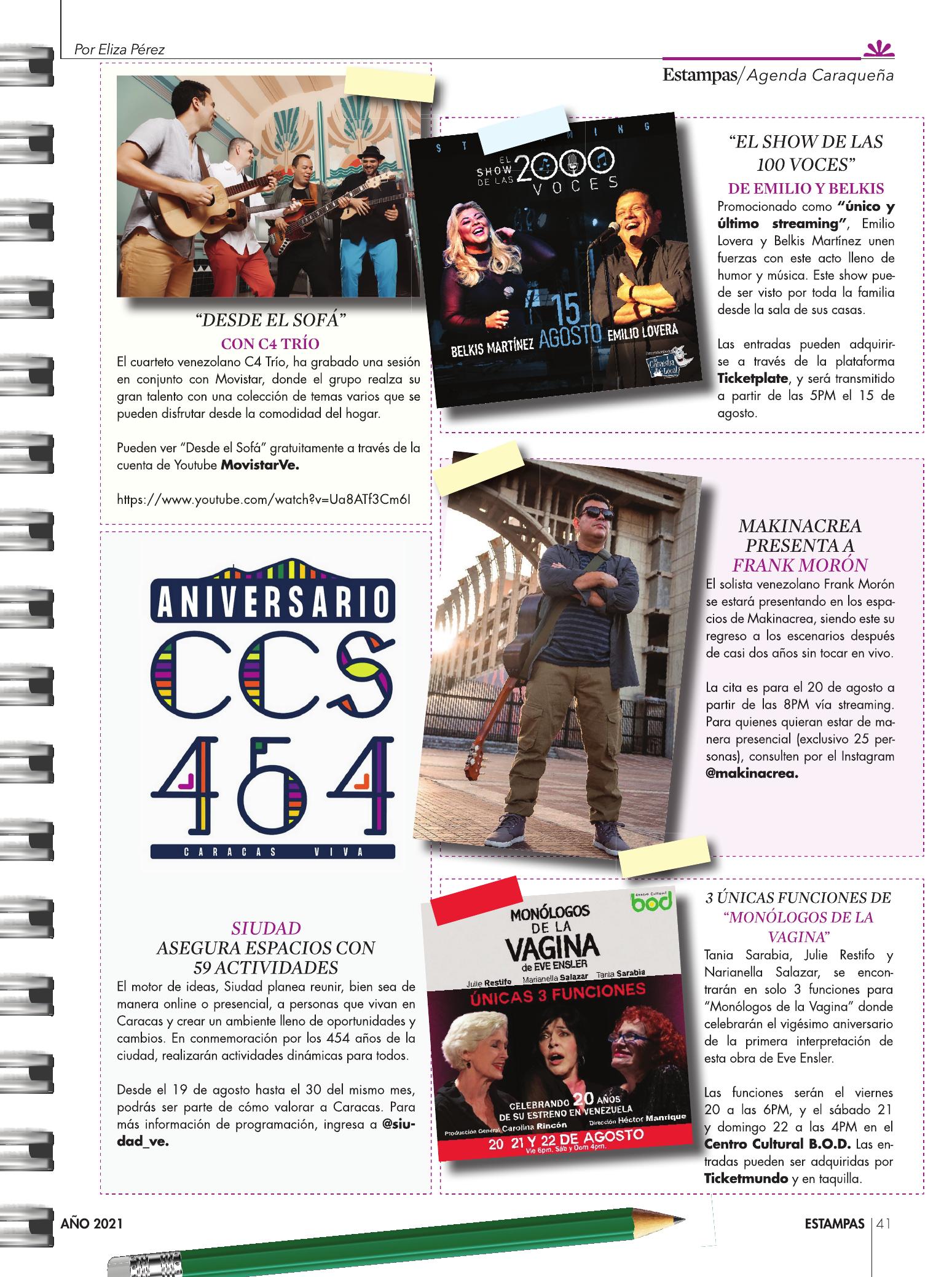41-REV Cultura  Agenda caraqueña 