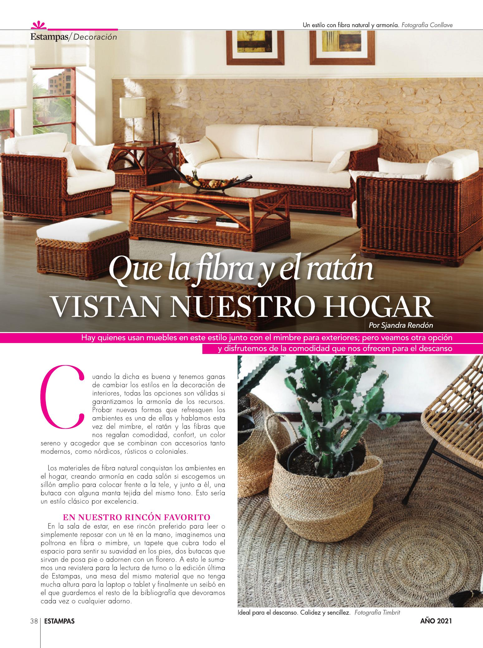 38-REV Decoracion Que la fibra y el ratan vistan nuestro hogar 
