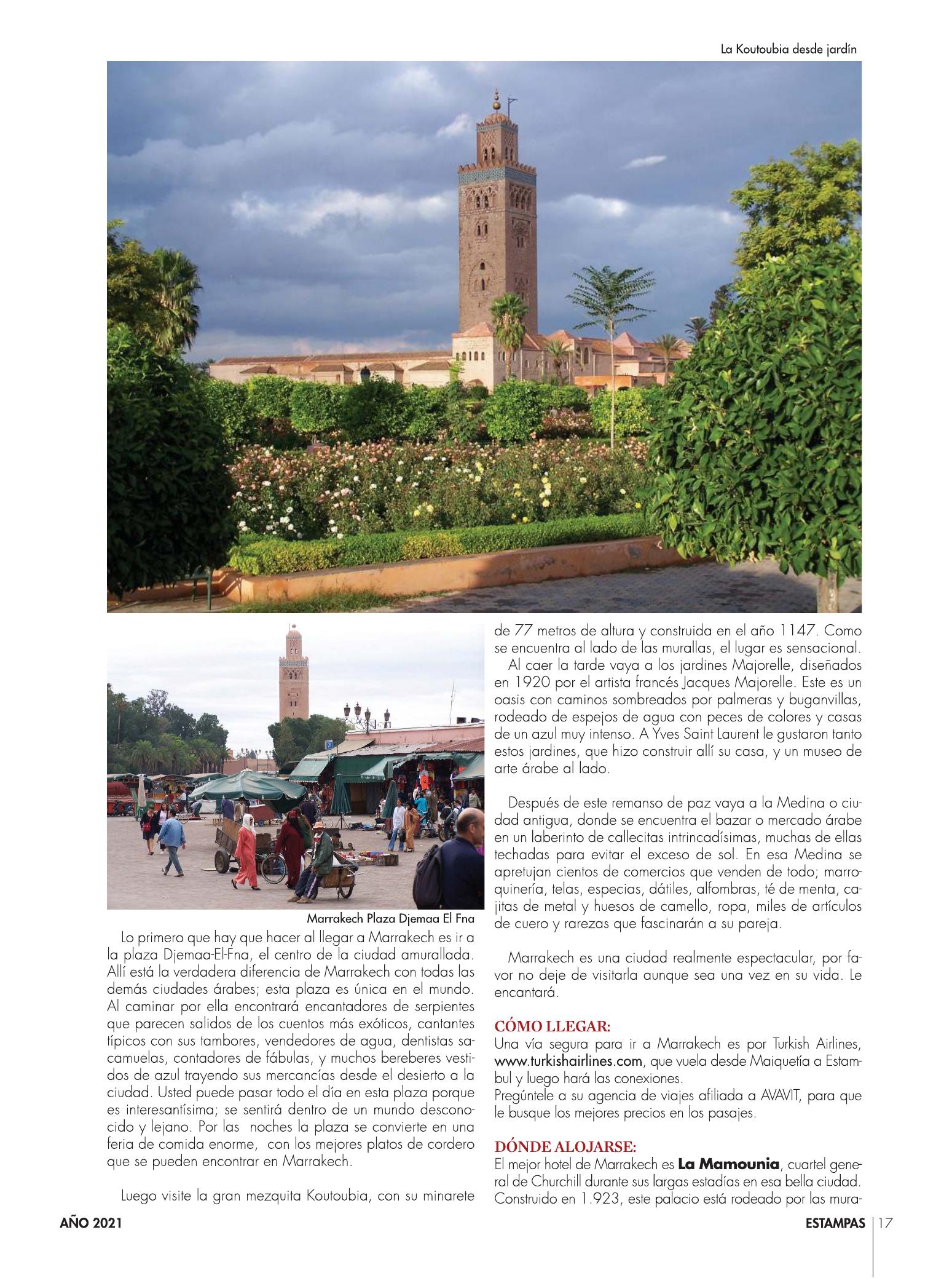 17-REV Turismo MARRAKECH ciudad de las mil y una noches