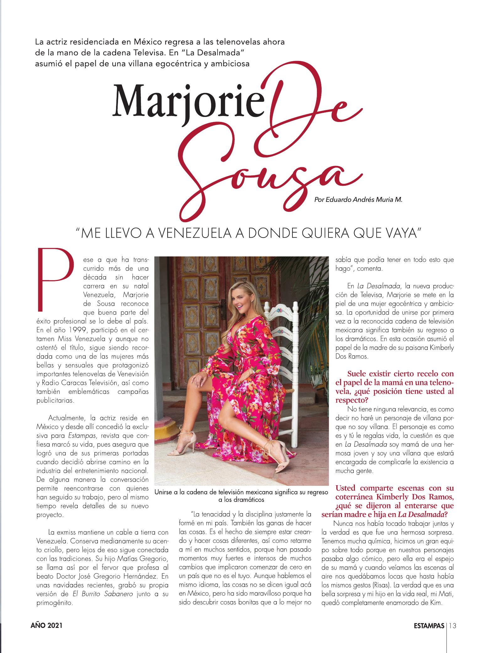 13-REV Entrevista Marjorie De Sousa Me llevo a Venezuela a donde quiera que vaya