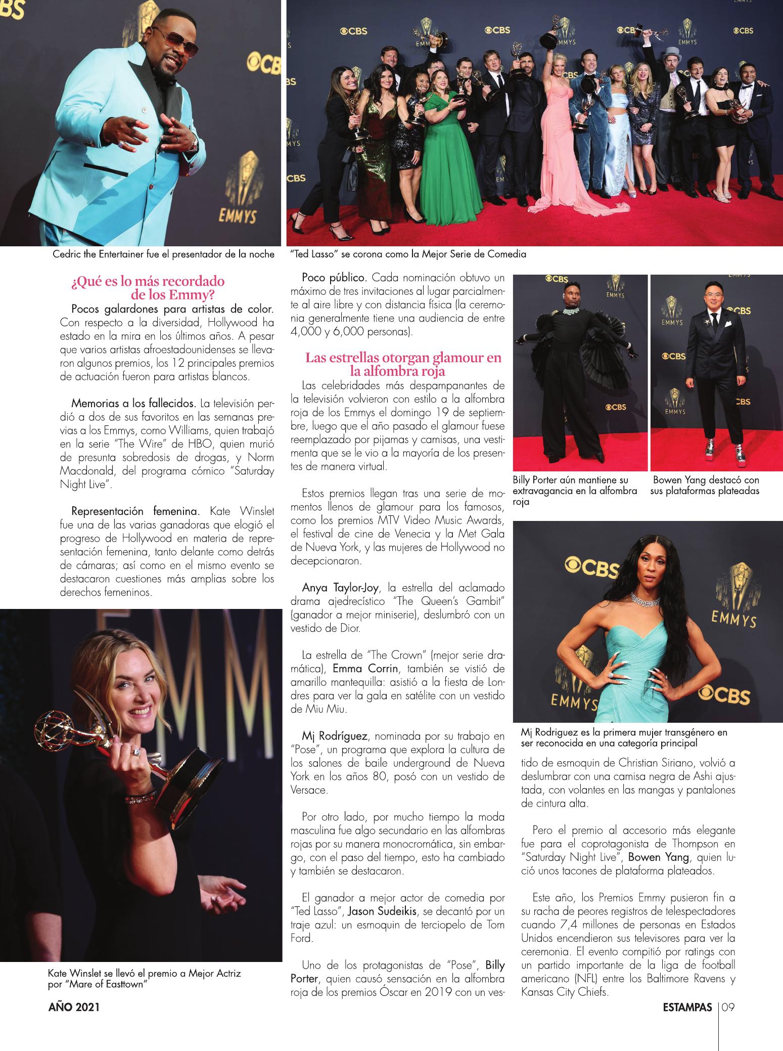 9-REV Entretenimiento Celebridades Netflix se llevo los premios en los Emmy 2021