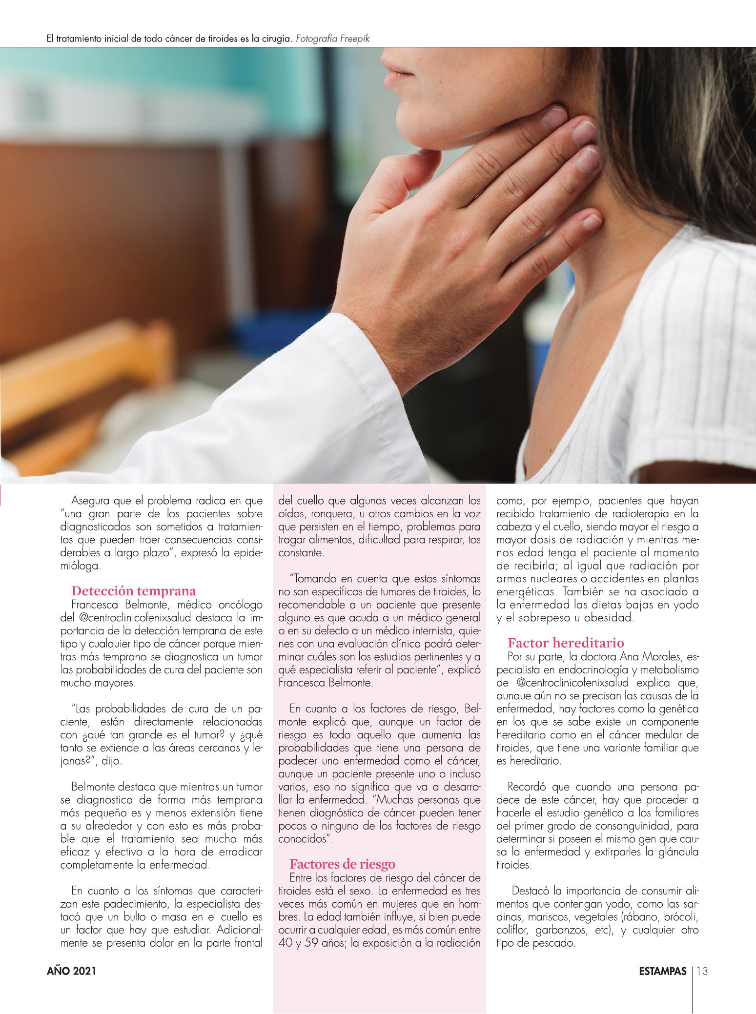 13-REV Salud Cancer de tiroides las mujeres son las mas propensas a padecerlo 