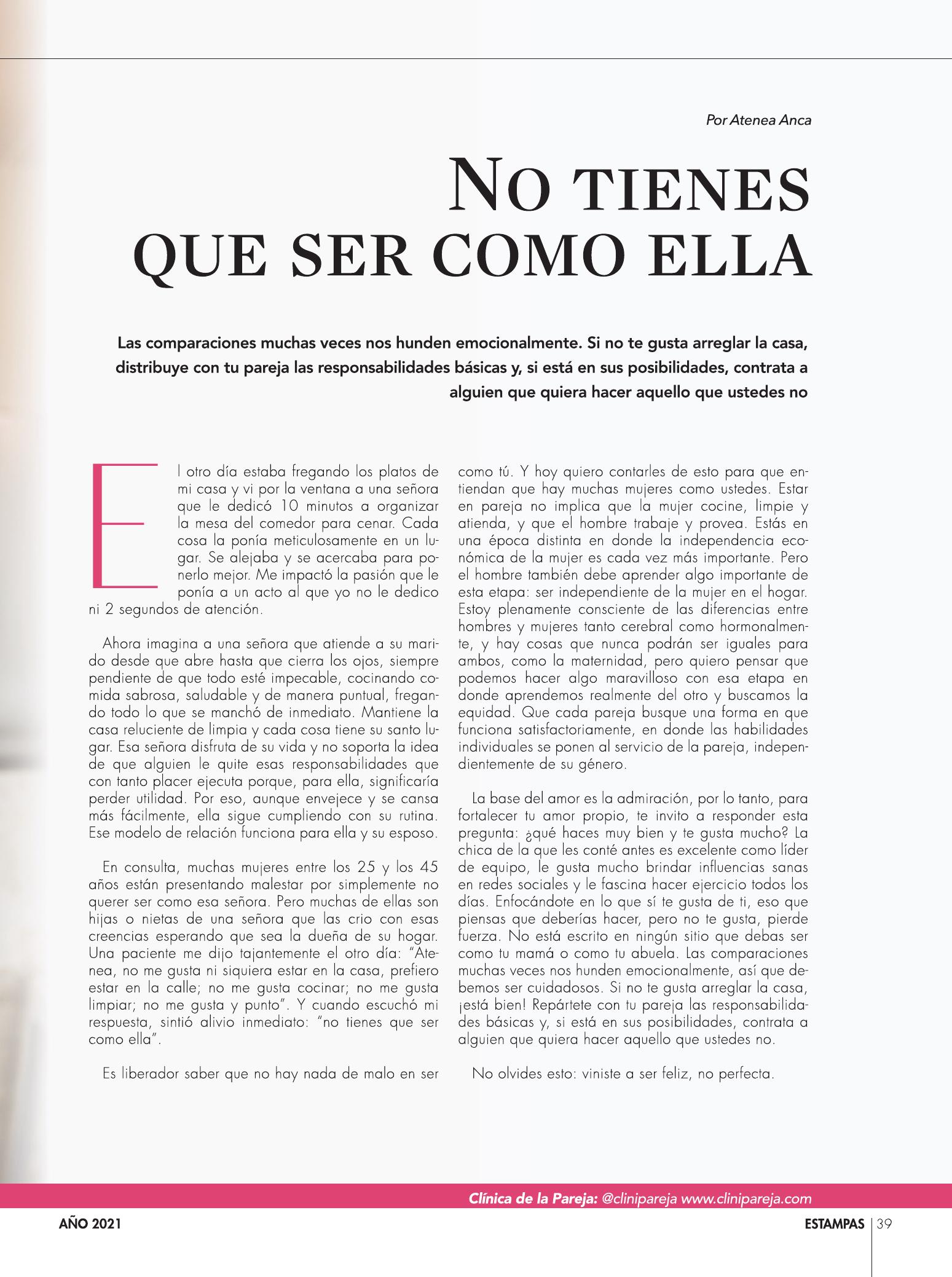 39-REV Clinica de la Pareja No tienes que ser como ella