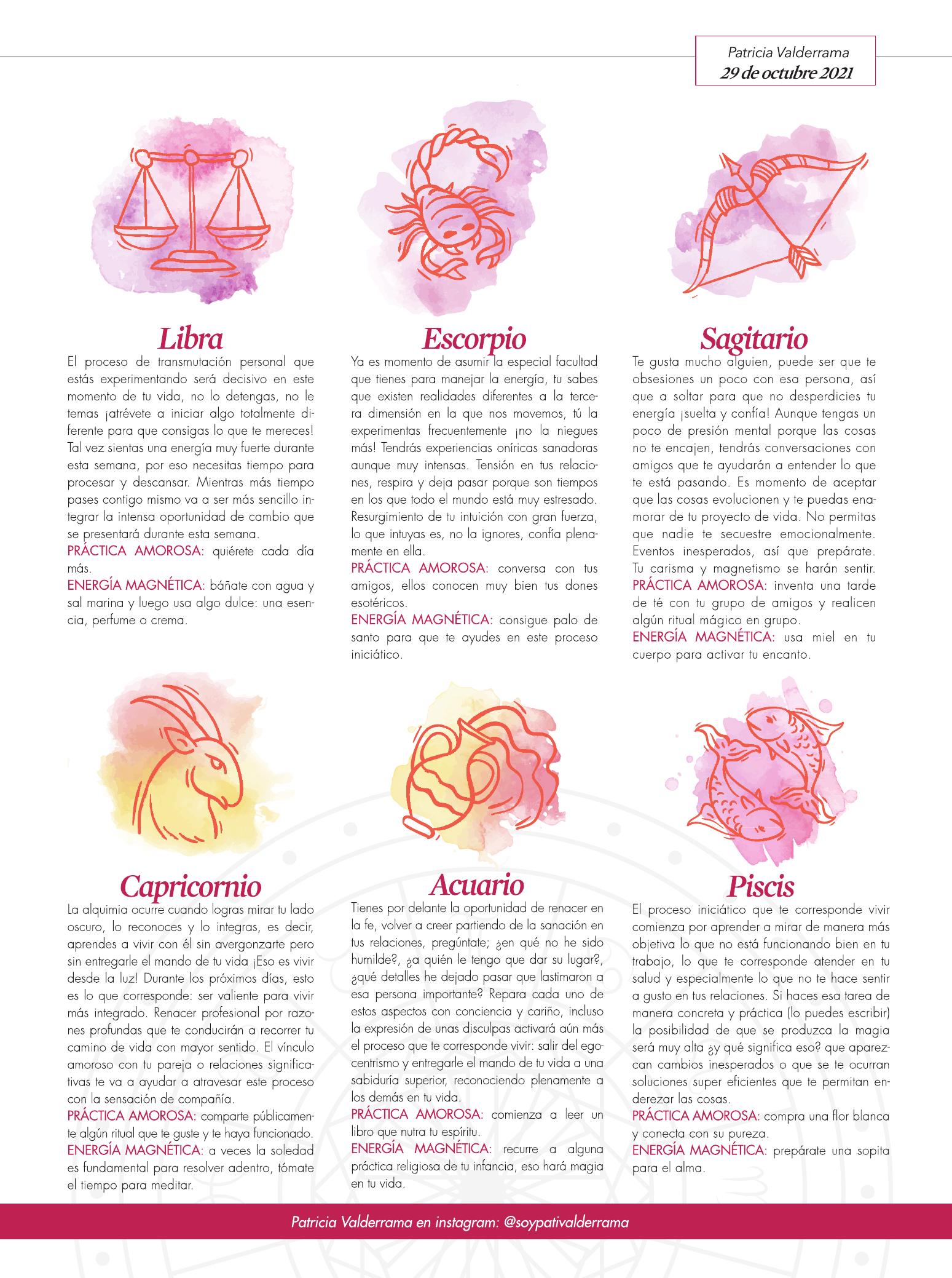 31-REV Horoscopo Soltar y confiar nos permitira pasar de la energia limitante del temor a la energia del movimiento de evolucion