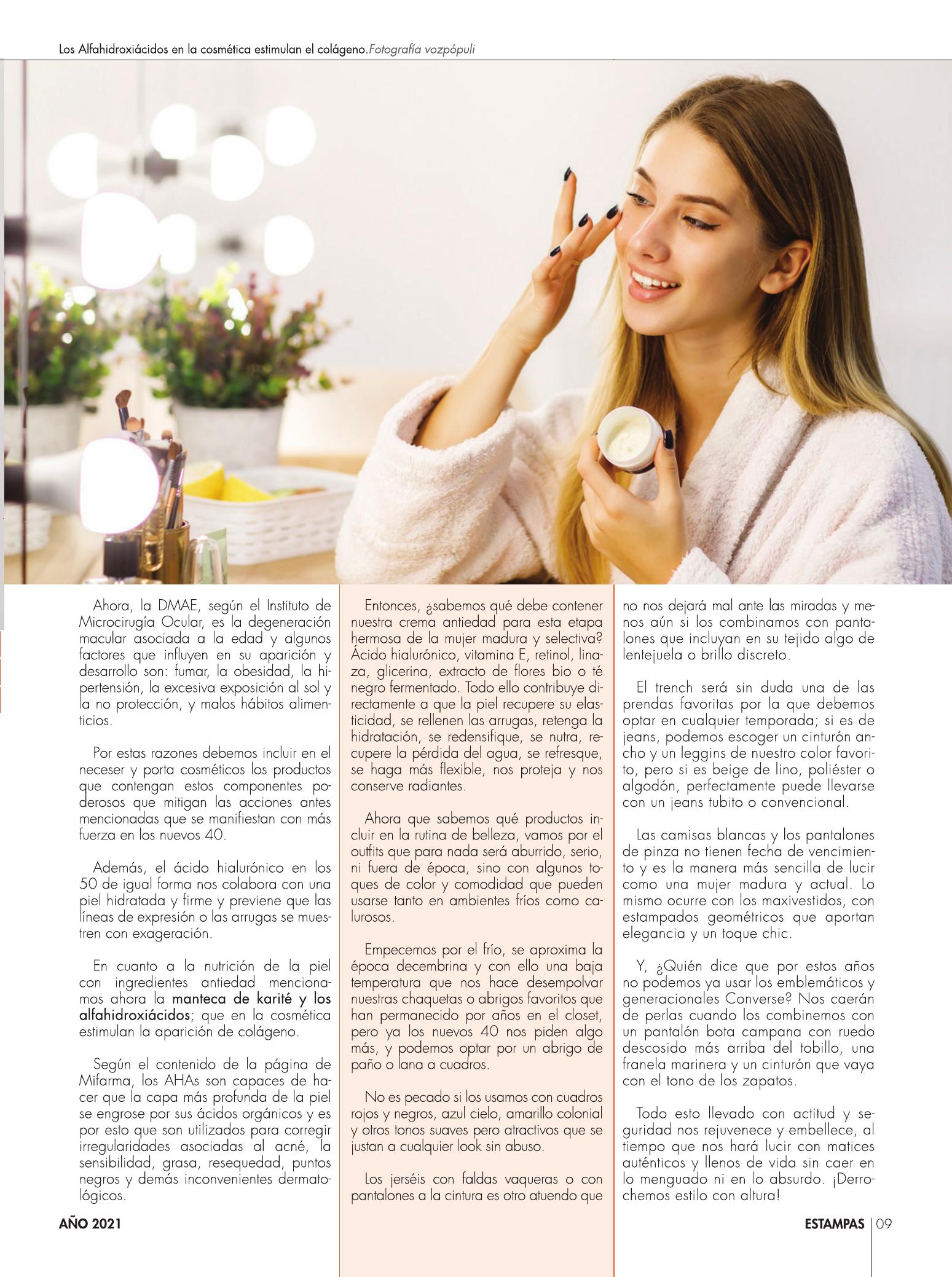 9-REV Belleza Cremas y prendas a usar si llegamos a los nuevos 40