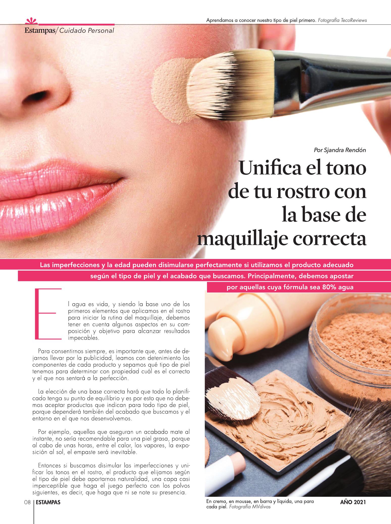 8-REV Unifica el tono de tu rostro con la base de maquillaje correcta