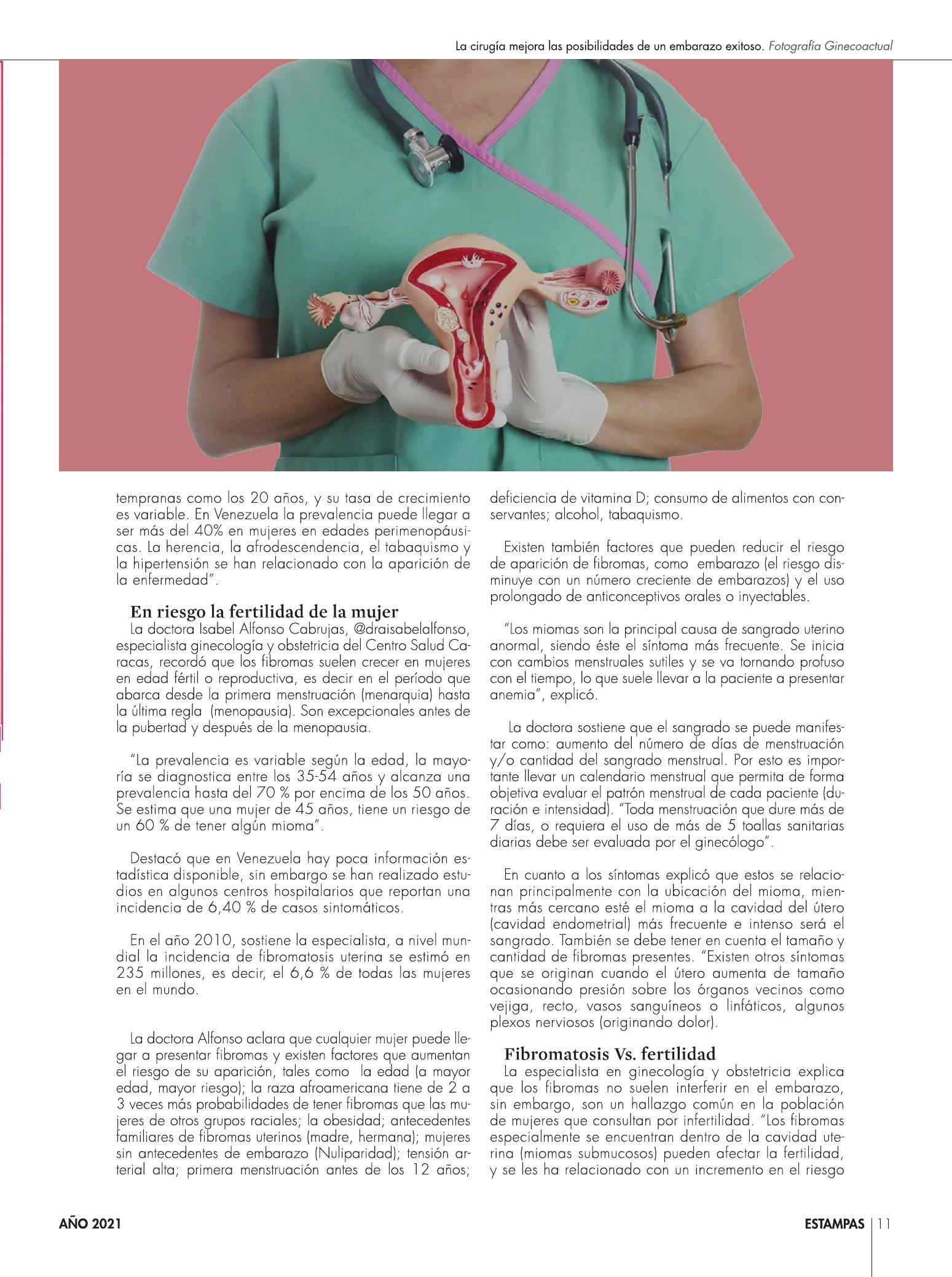 11-REV Fibromatosis uterina, cuando esta en riesgo la fertilidad de la mujer