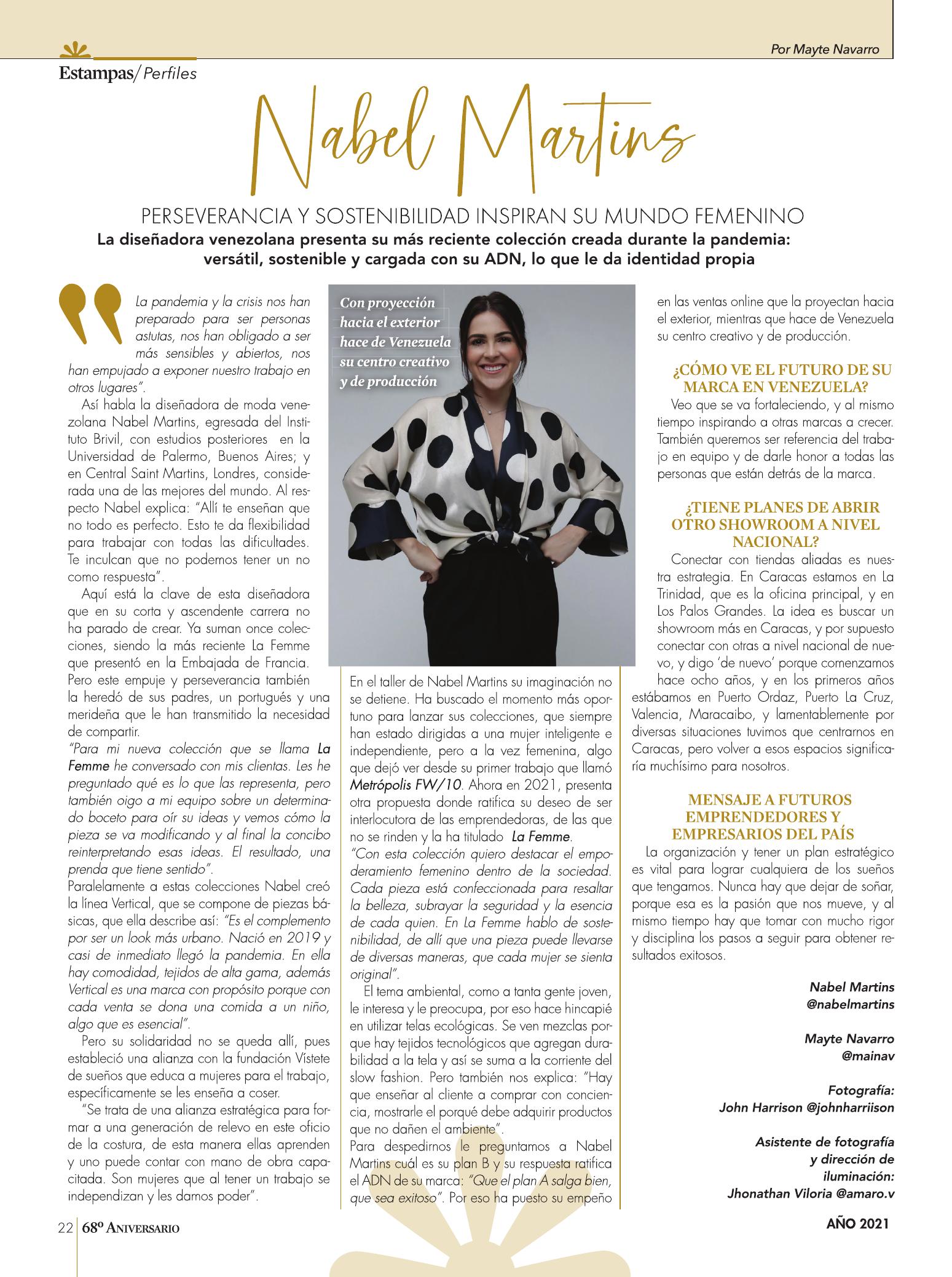 22-REV Nabel Martins Perseverancia y sostenibilidad inspiran su mundo femenino
