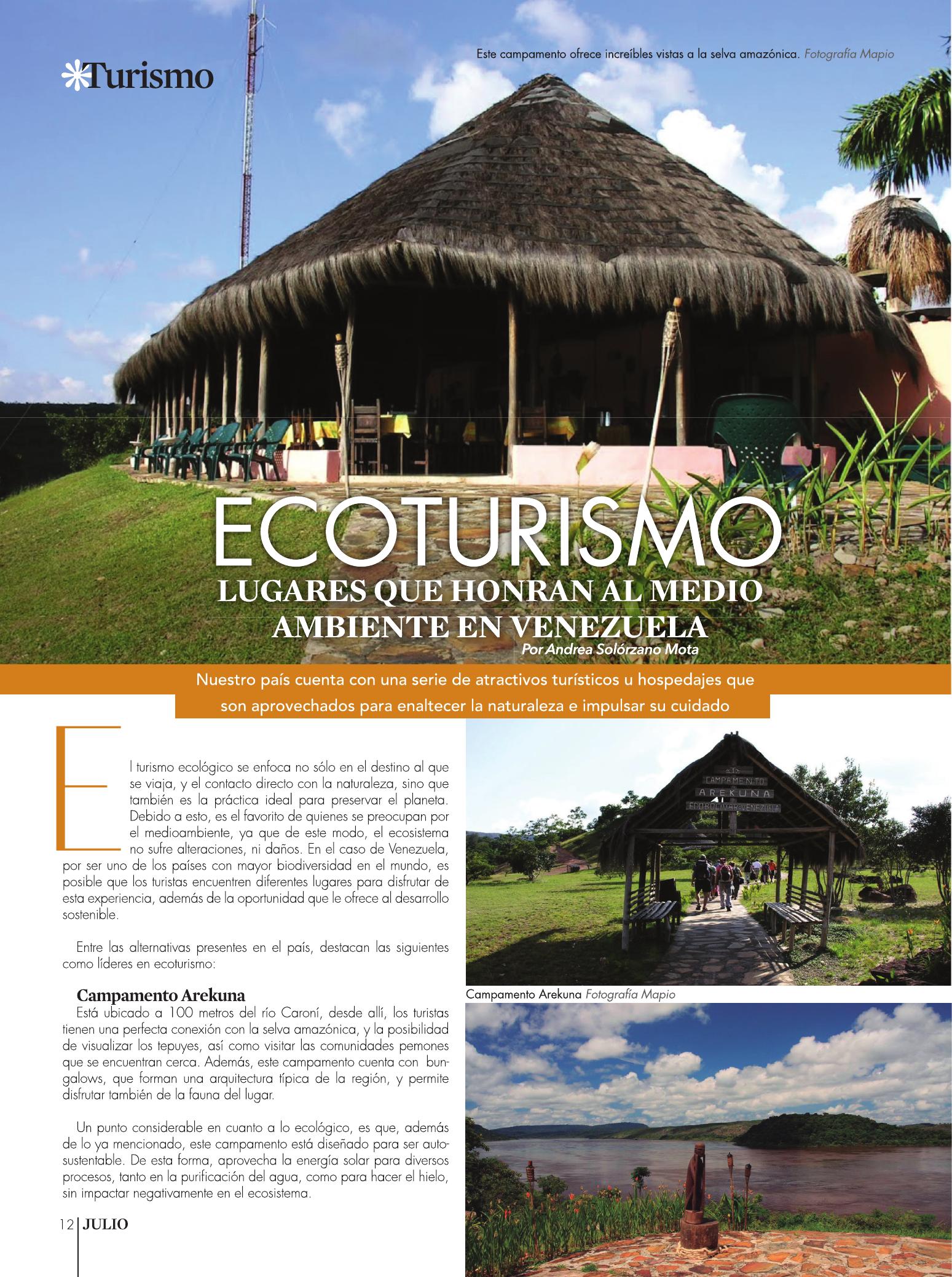 12-REV Ecoturismo lugares que honran al medio ambiente en Venezuela