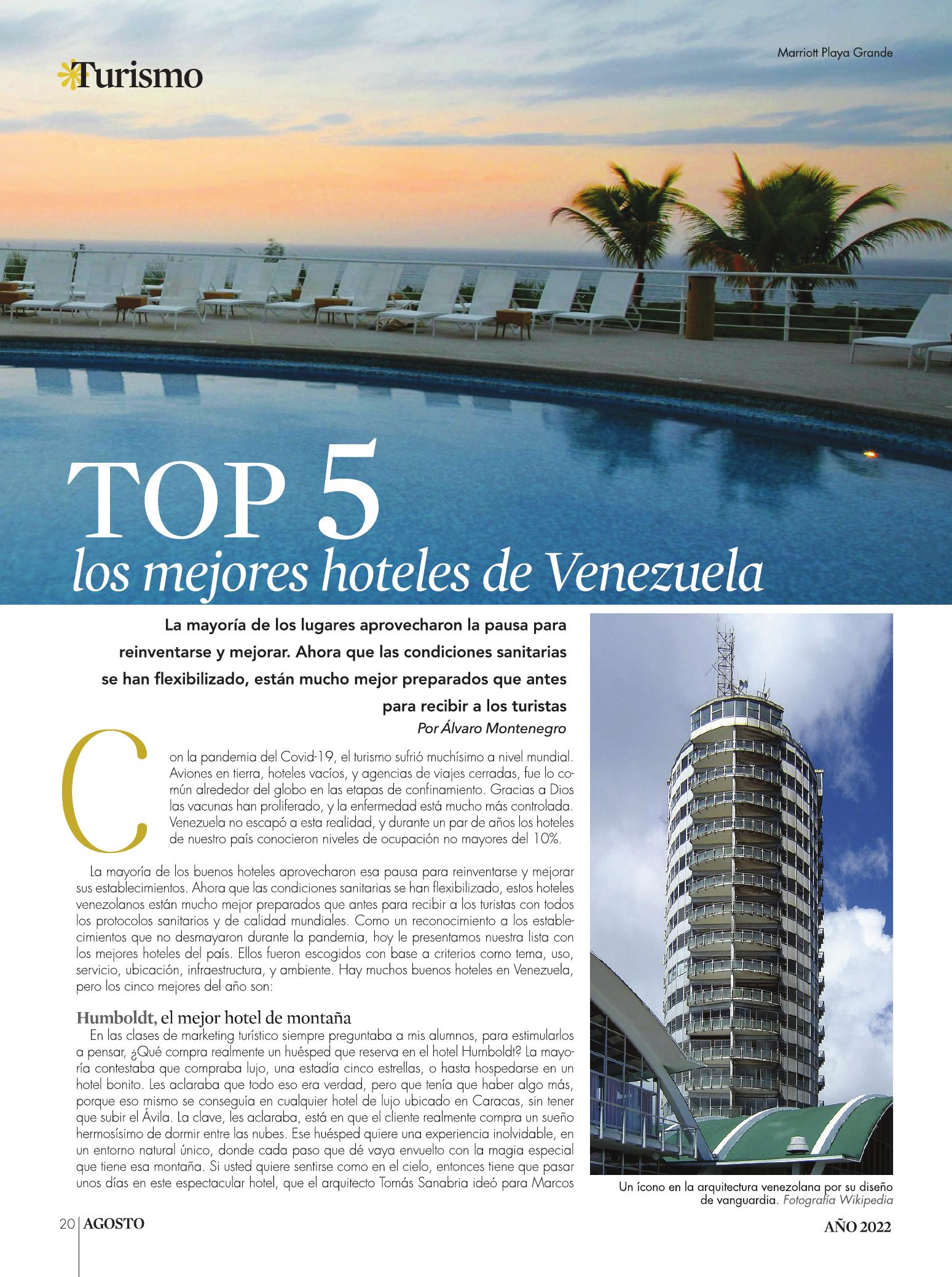 20-REV TOP 5: los mejores hoteles de Venezuela