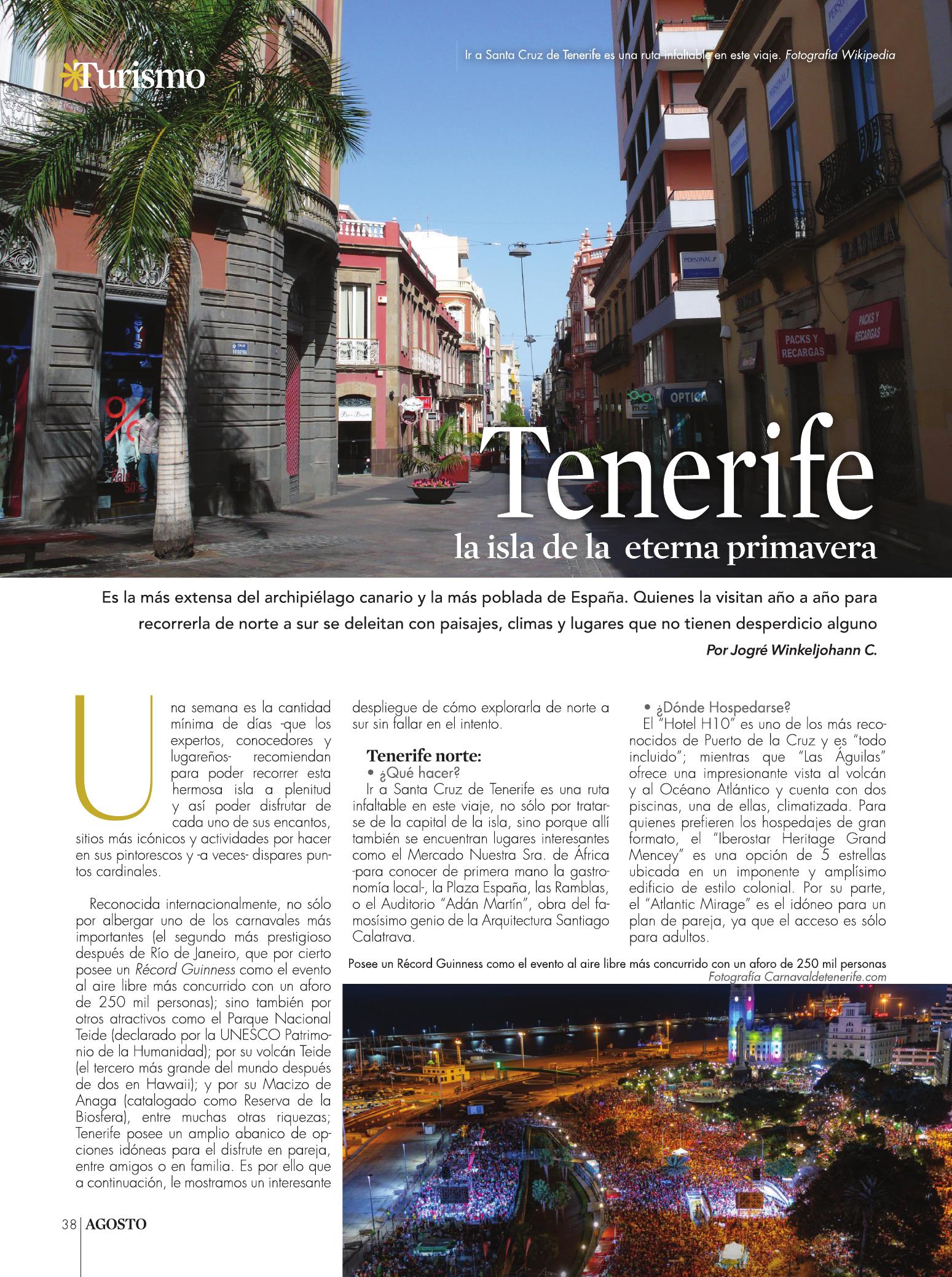 38-REV Tenerife: la isla de la eterna primavera