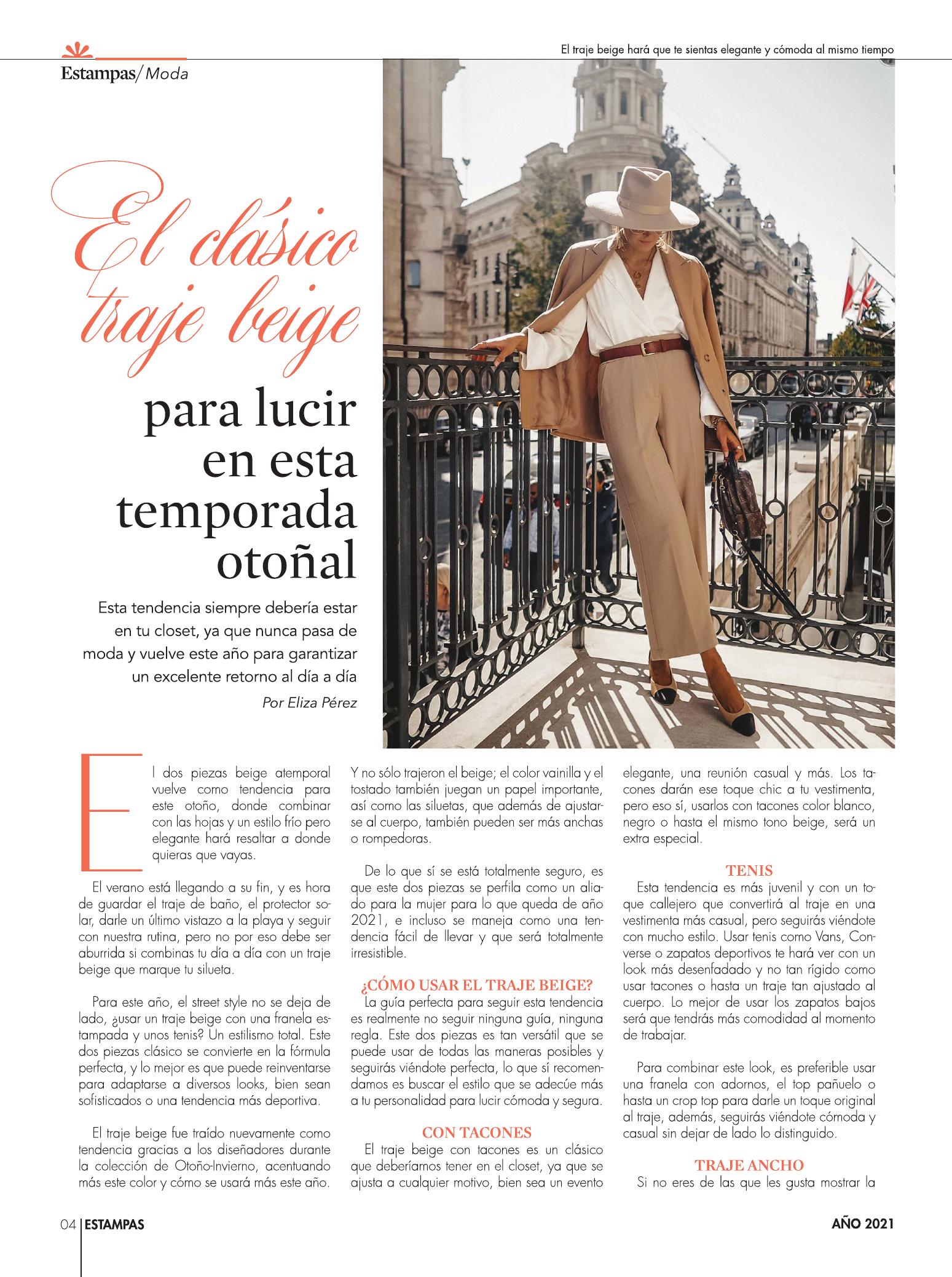 4-REV Moda El clasico traje beige para lucir en esta temporada otoñal