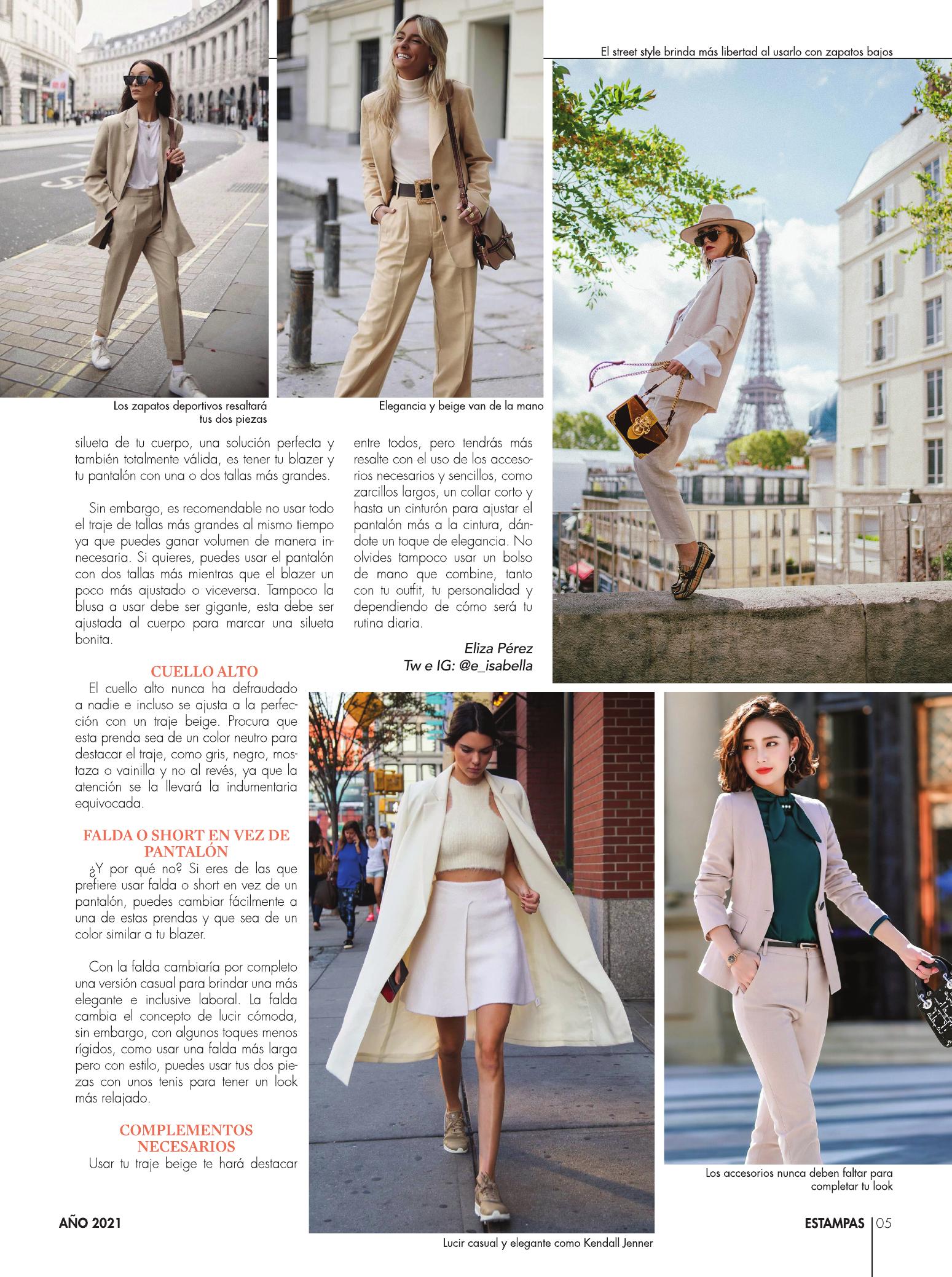 5-REV Moda El clasico traje beige para lucir en esta temporada otoñal