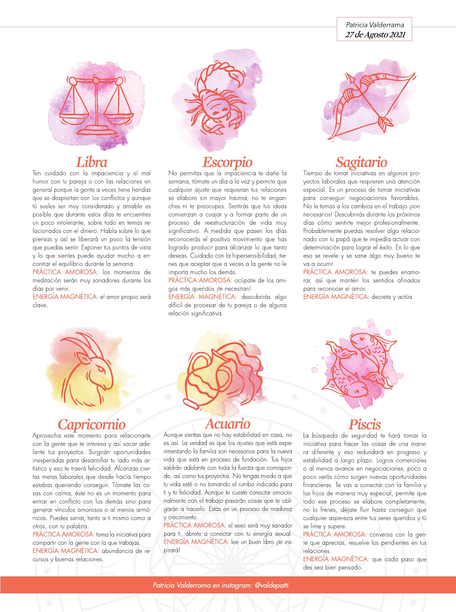 31-REV Horoscopo Busquemos la calma y la reflexion