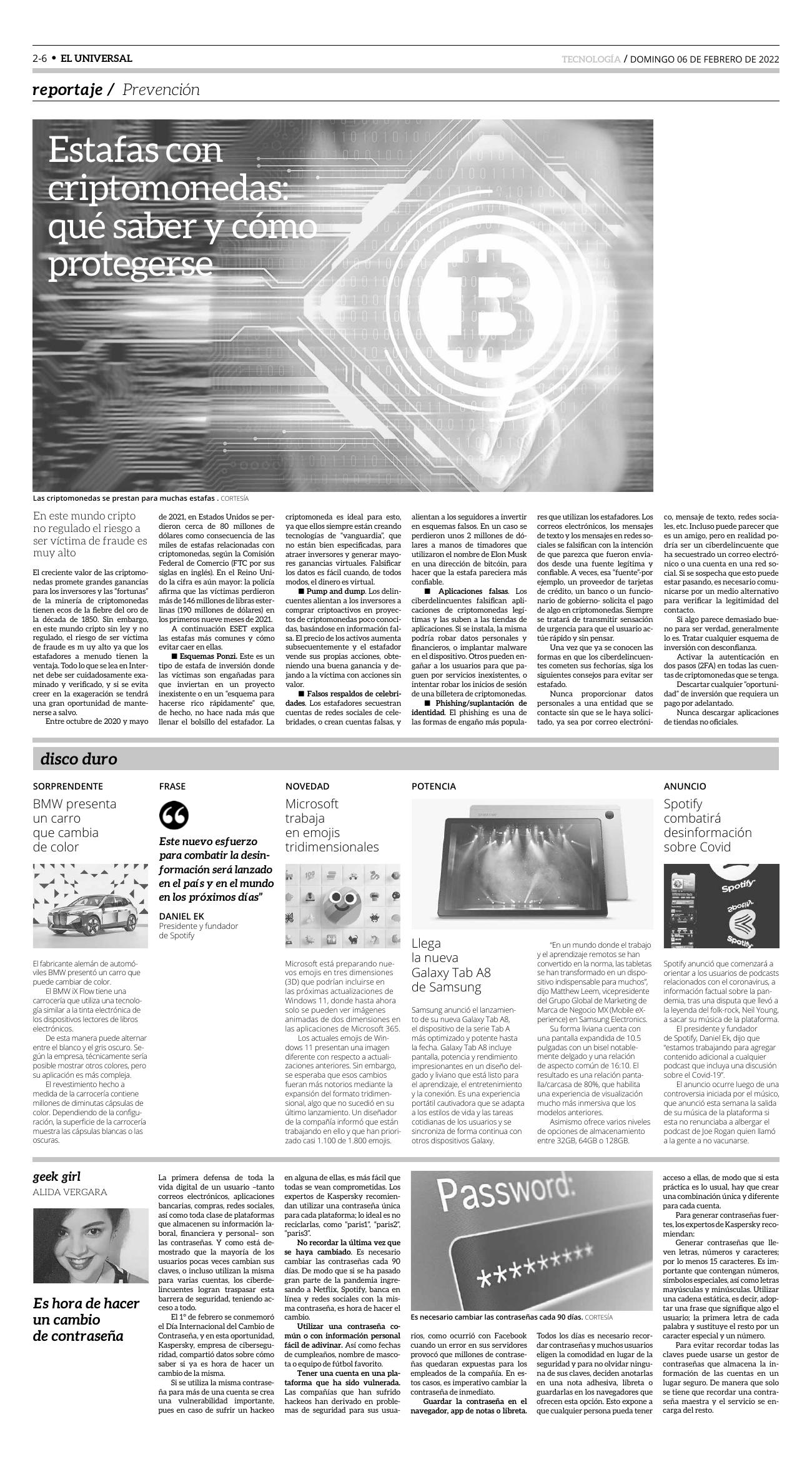 18-REV EUS El Universal Semanal 2022 02 04 Pag 18