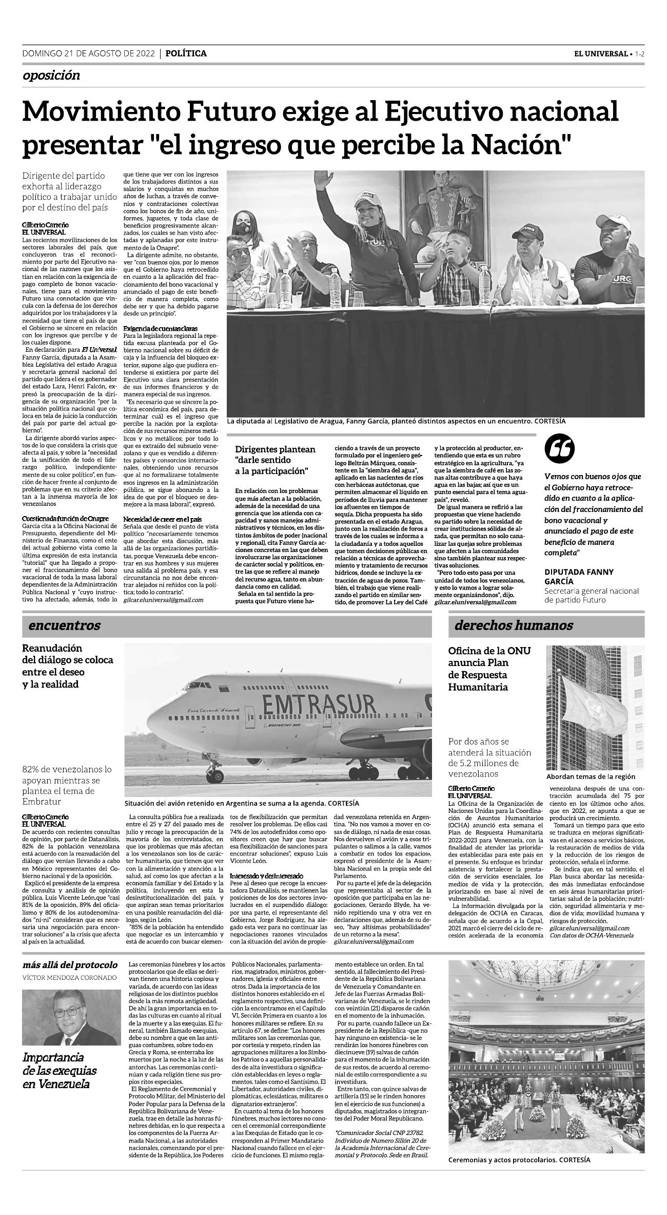 2-REV EUS El Universal Semanal 2022 08 19 Pag 2