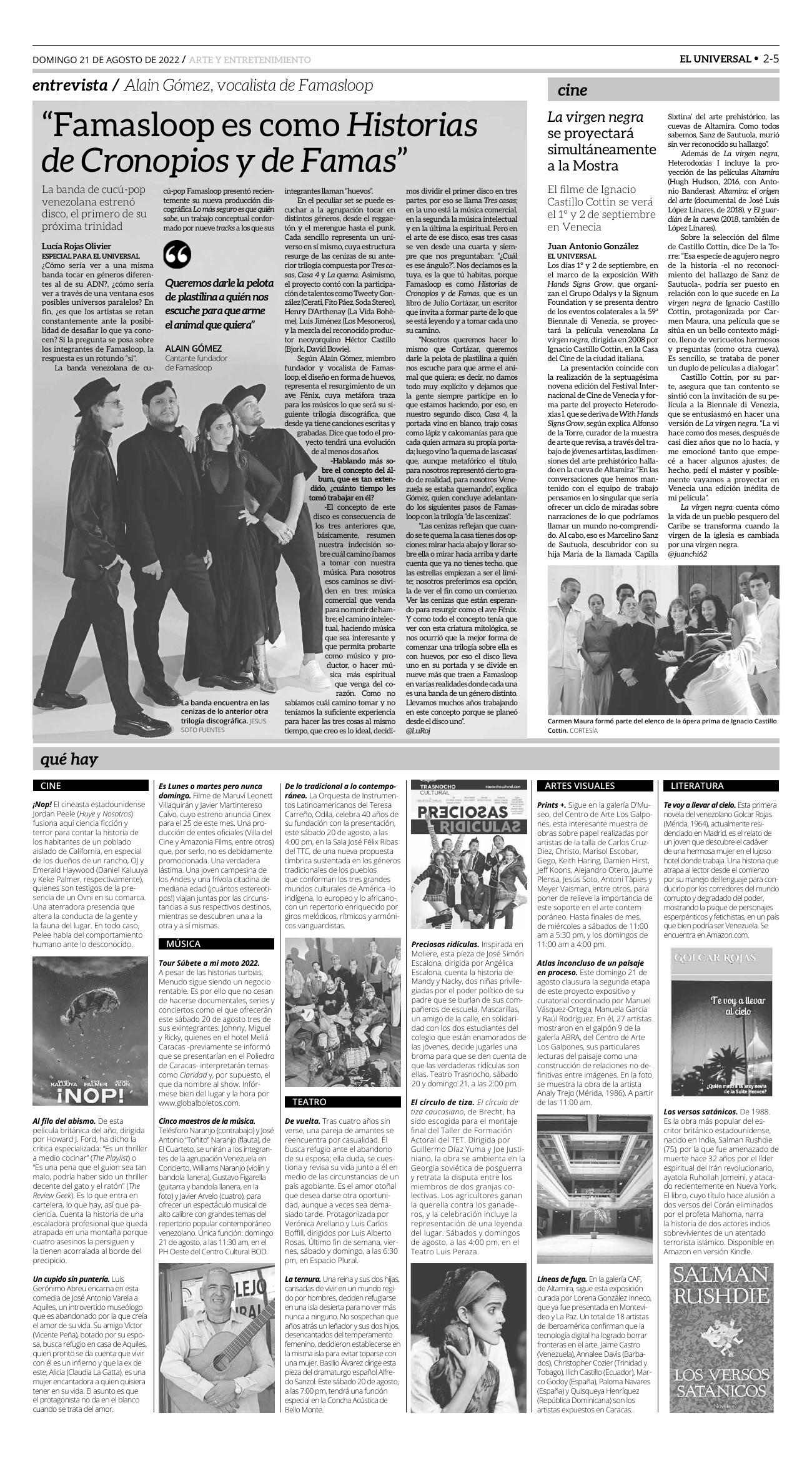 17-REV EUS El Universal Semanal 2022 08 19 Pag 17